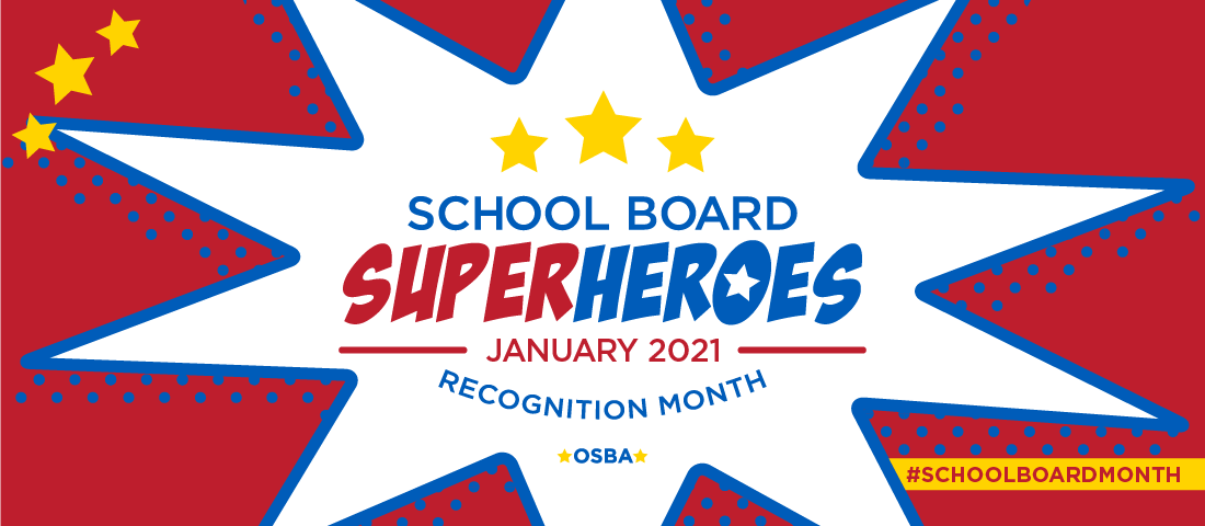 School Board Superheroes January 2021. Recognition Month