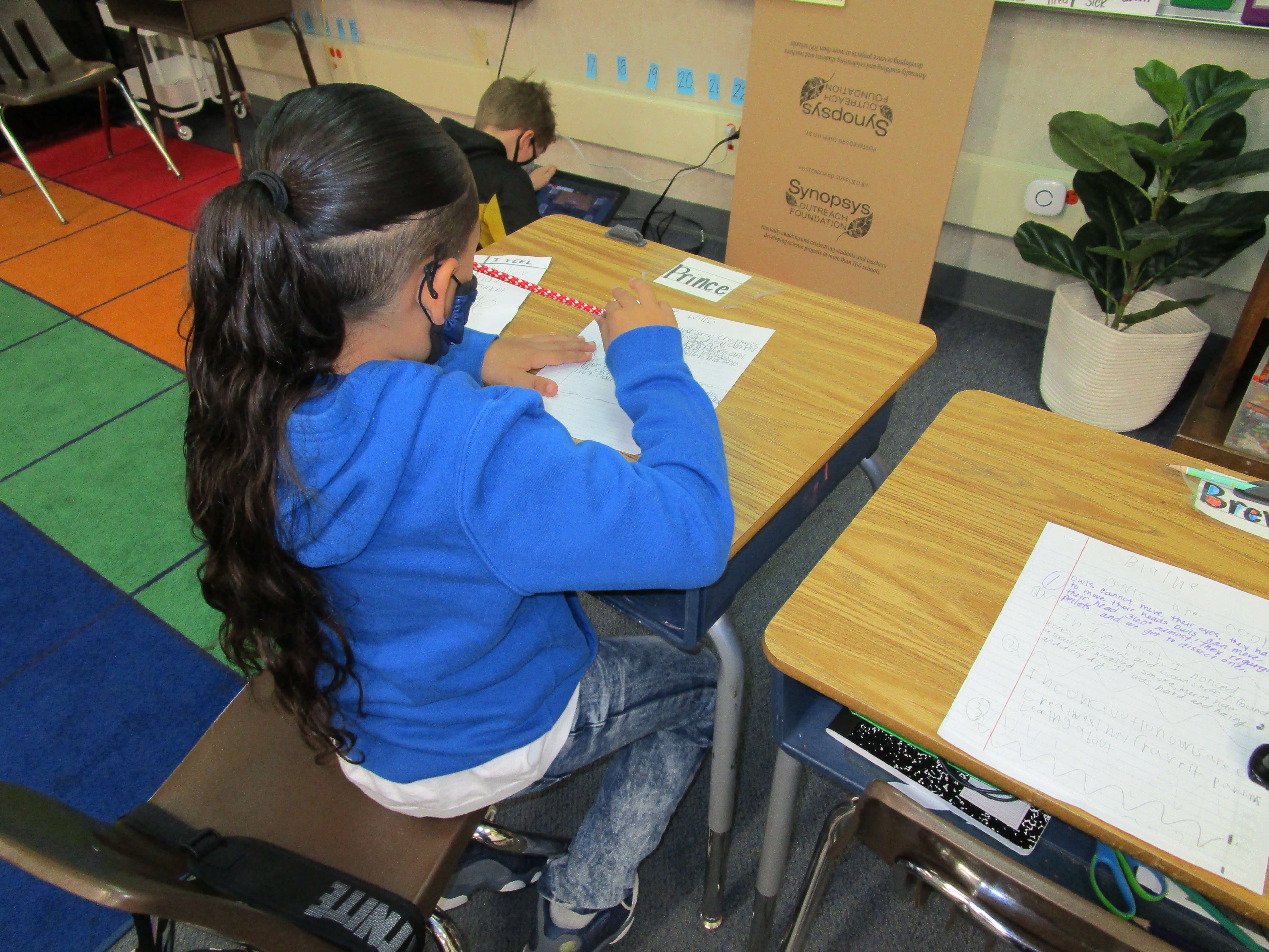 Student studying