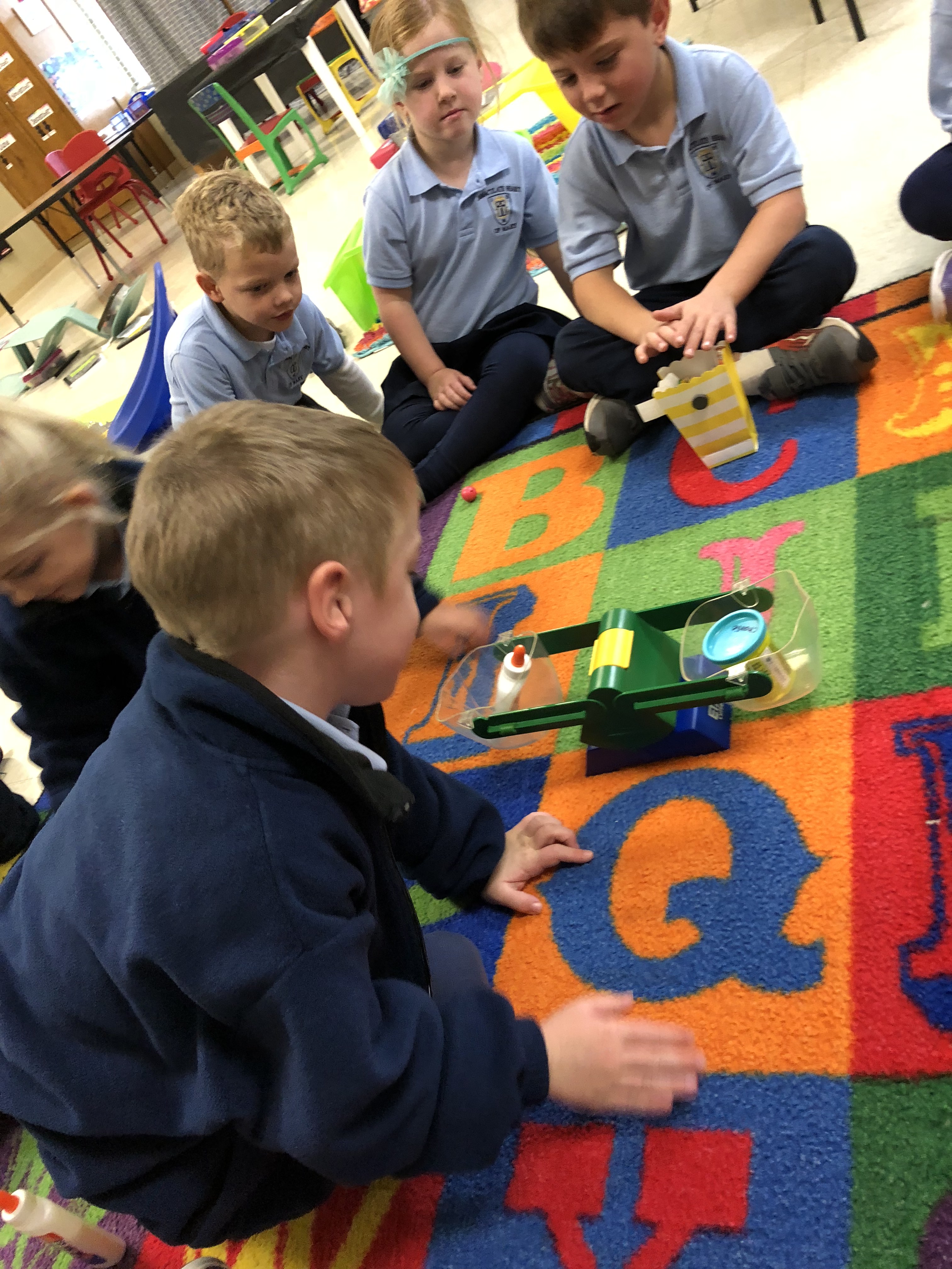 Kids playing in the classroom