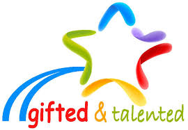 A multicolored star along over the words "Gifted & Talented"