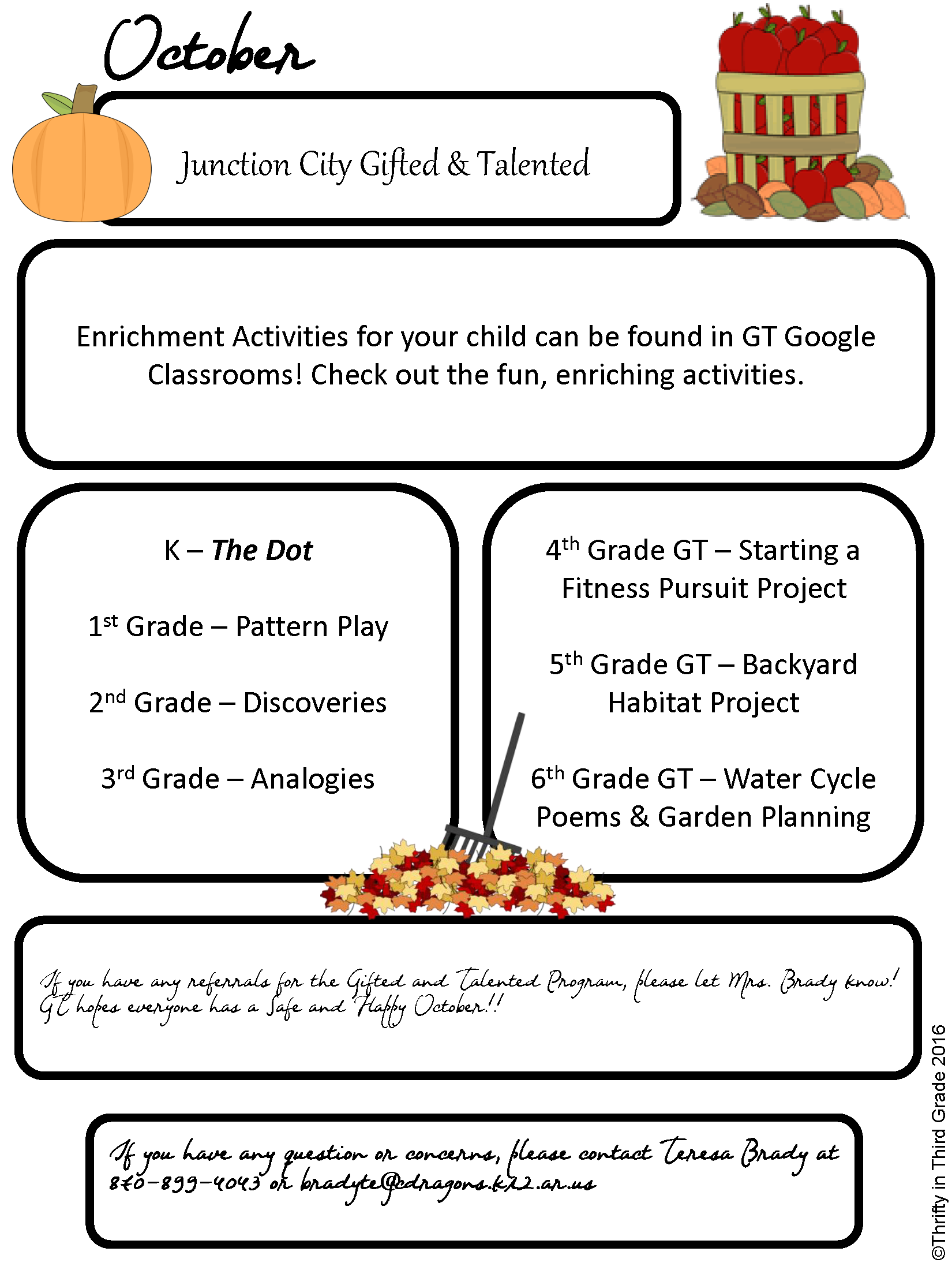 GT October 20 Newsletter