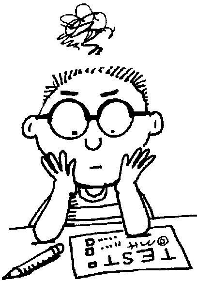 image of someone looking at a test