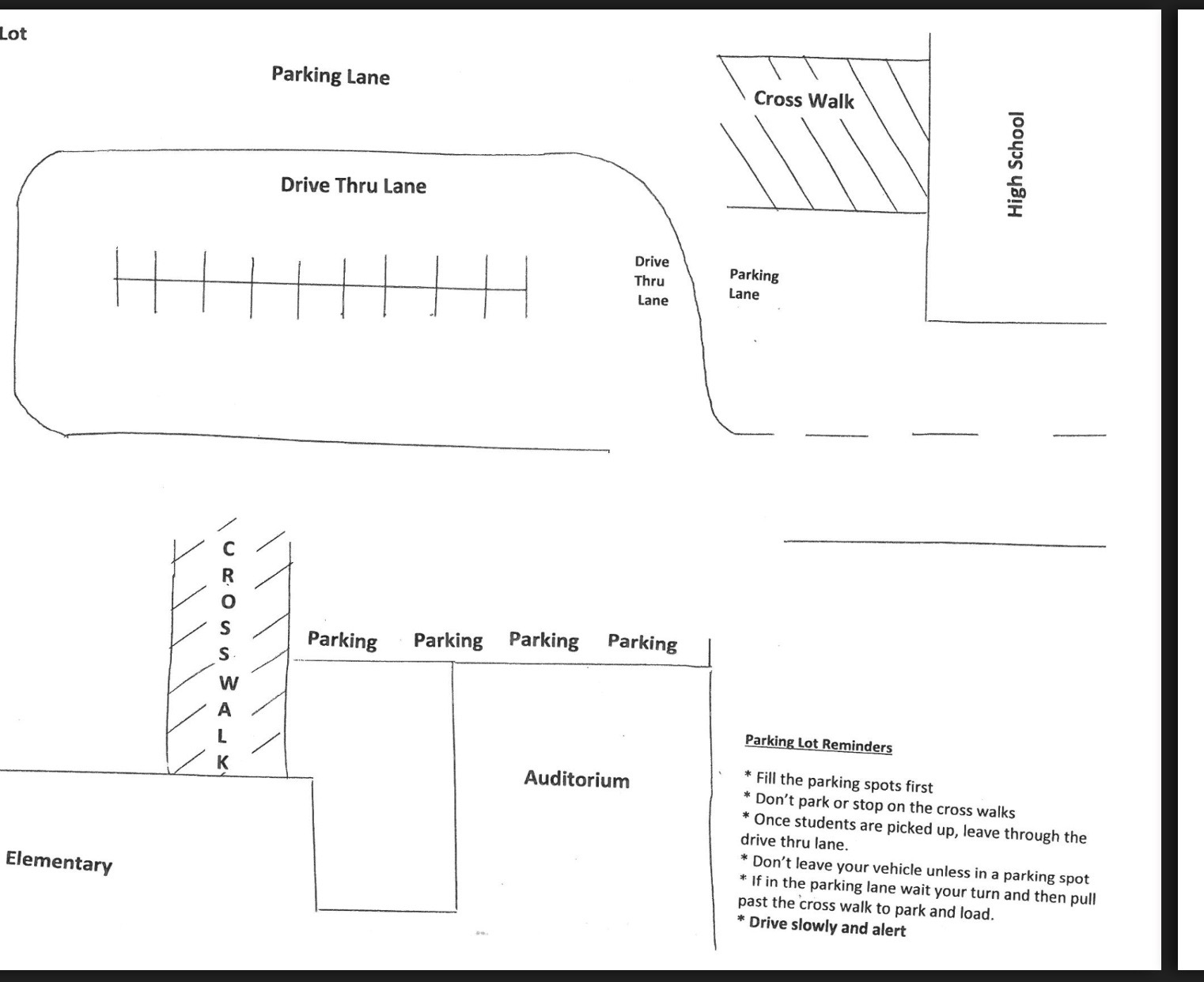 Parking lane map