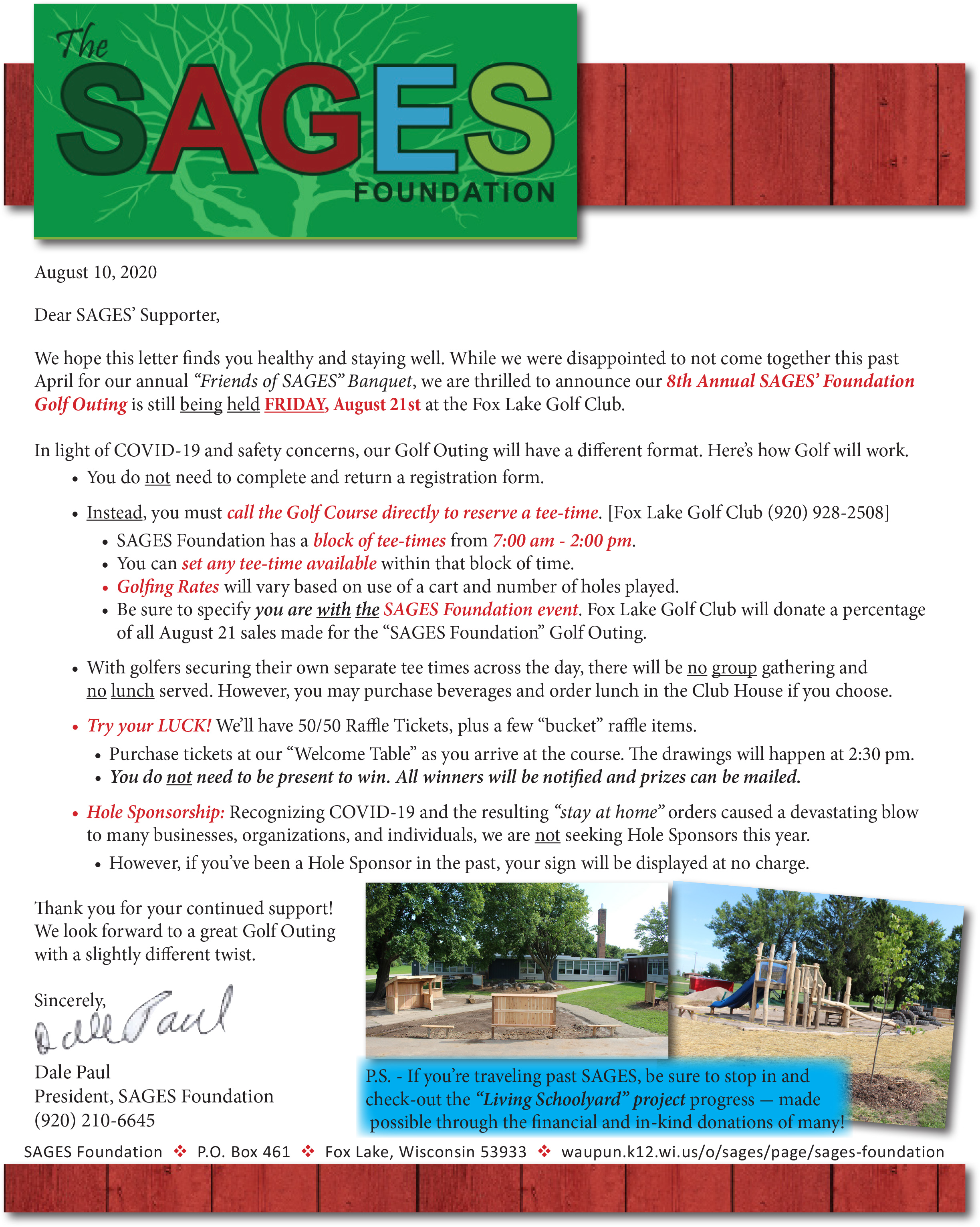 THE SAGES - LETTER