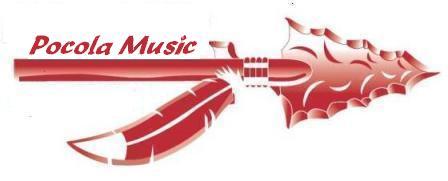 Pocola music. A drawing of an arrow with a feather.