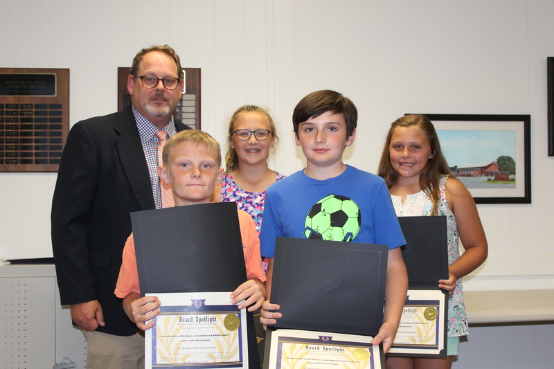 Regional Science Fair Participants: Hannah Lilley, Ella Hayes, Scout Johnson & Blake Jones. Jamesville Elementary