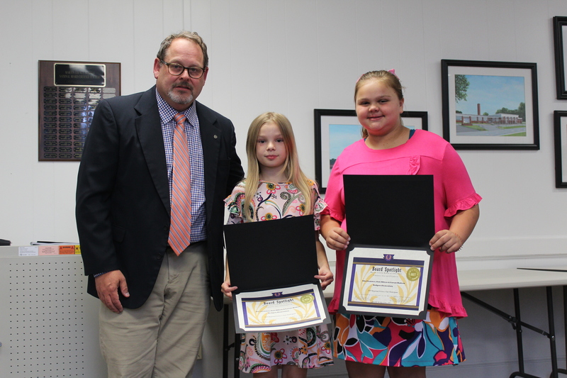 Regional Science Fair Participants: Ella Clemmer, Carsyn Hudson & Slate Wilson (not present). Rodgers Elementary