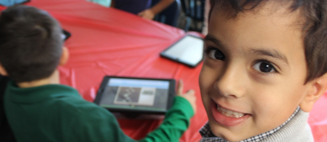 Child with tablet