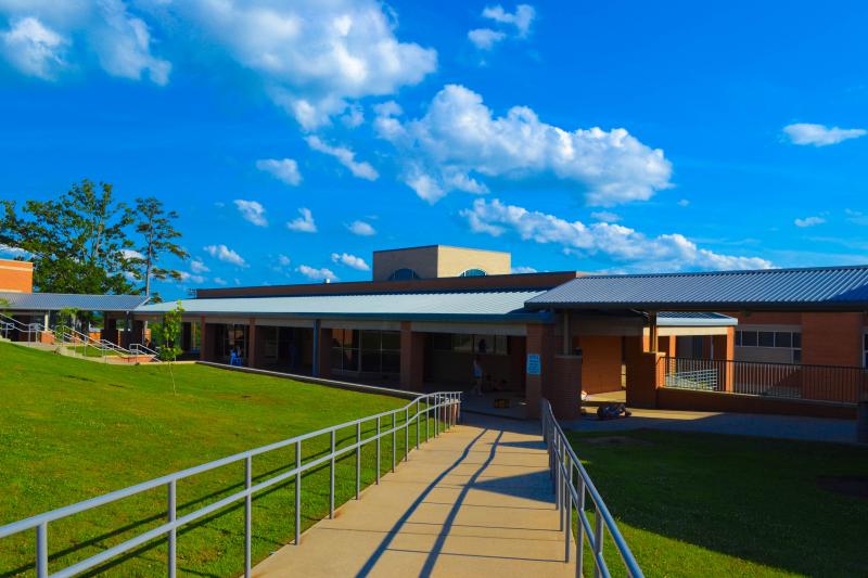 A picture of the Forest Heights Stem Academy from outside.