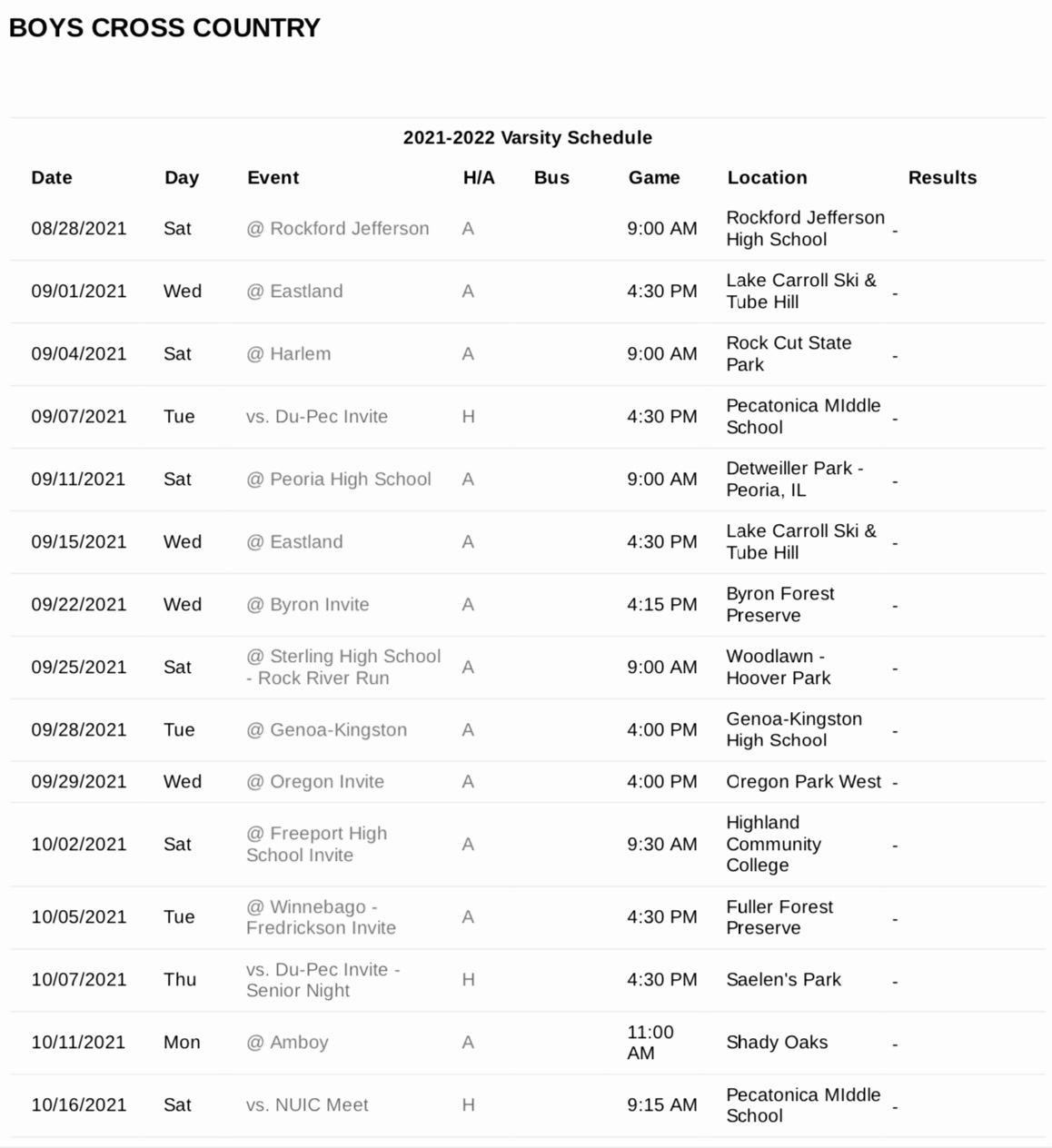 boys cross country