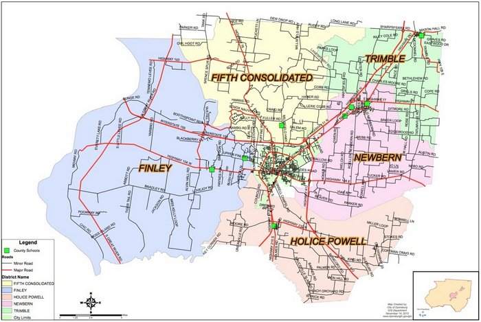 map of the school district