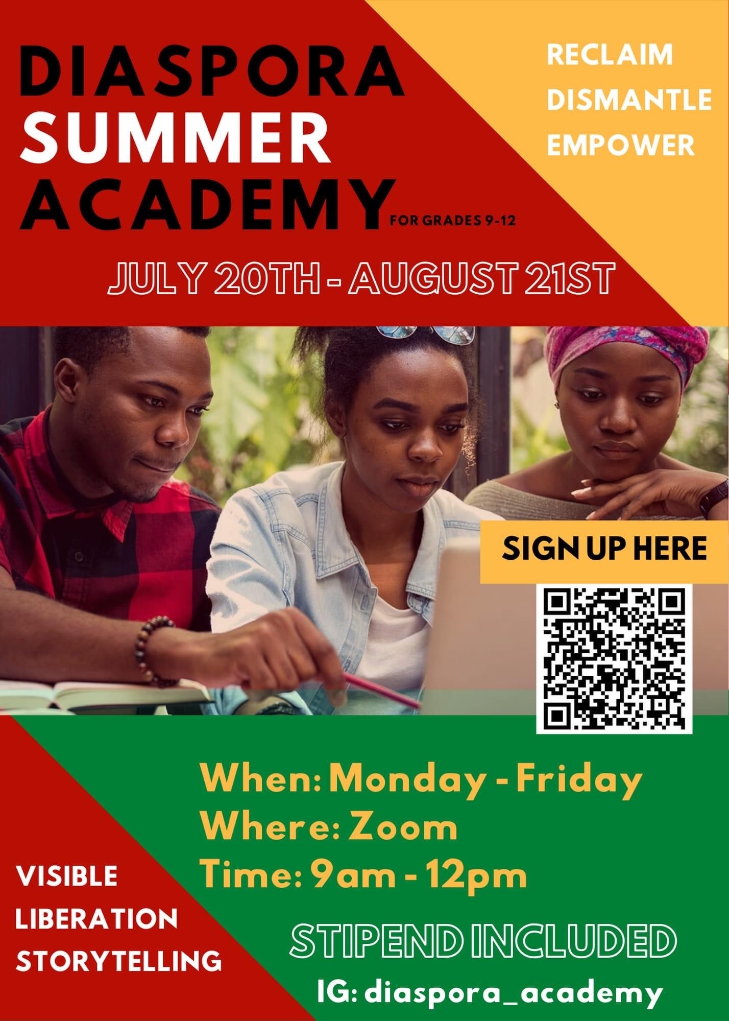 DIASPORA SUMMER ACADEMY POSTER