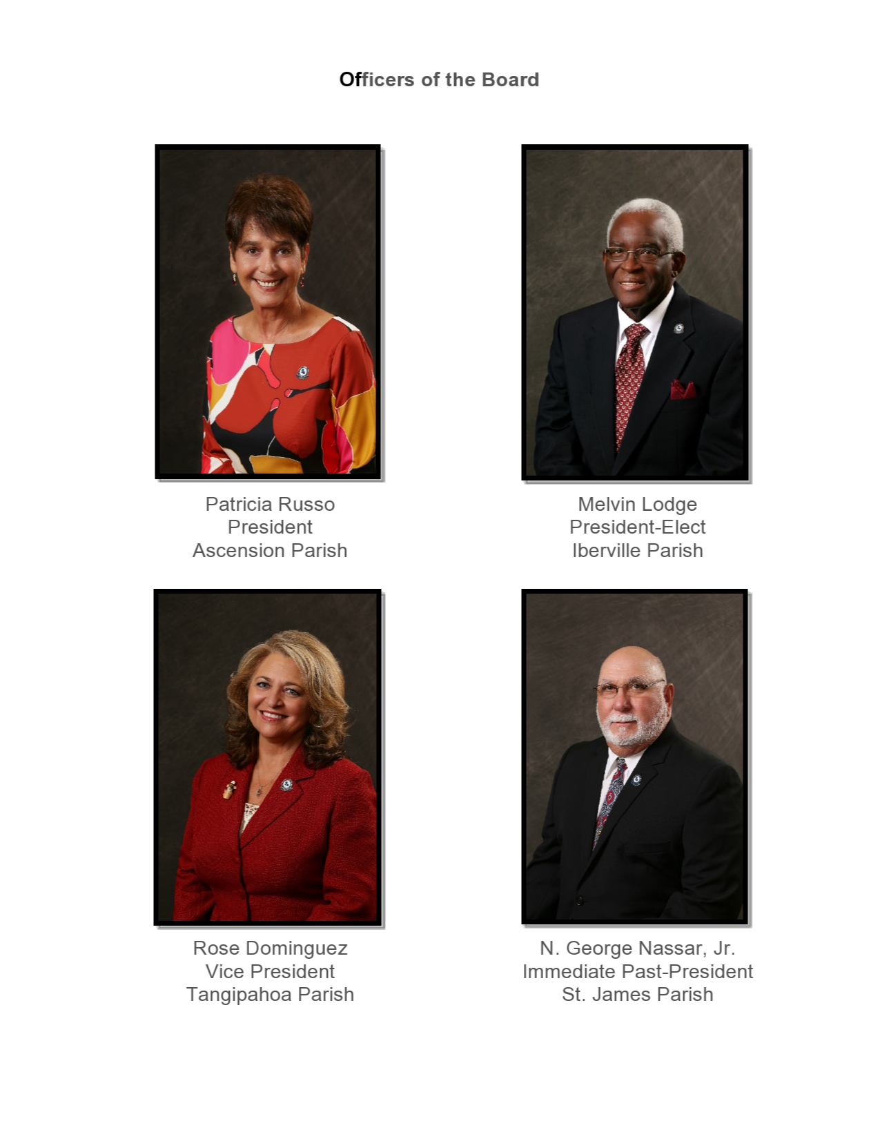 officers of the board