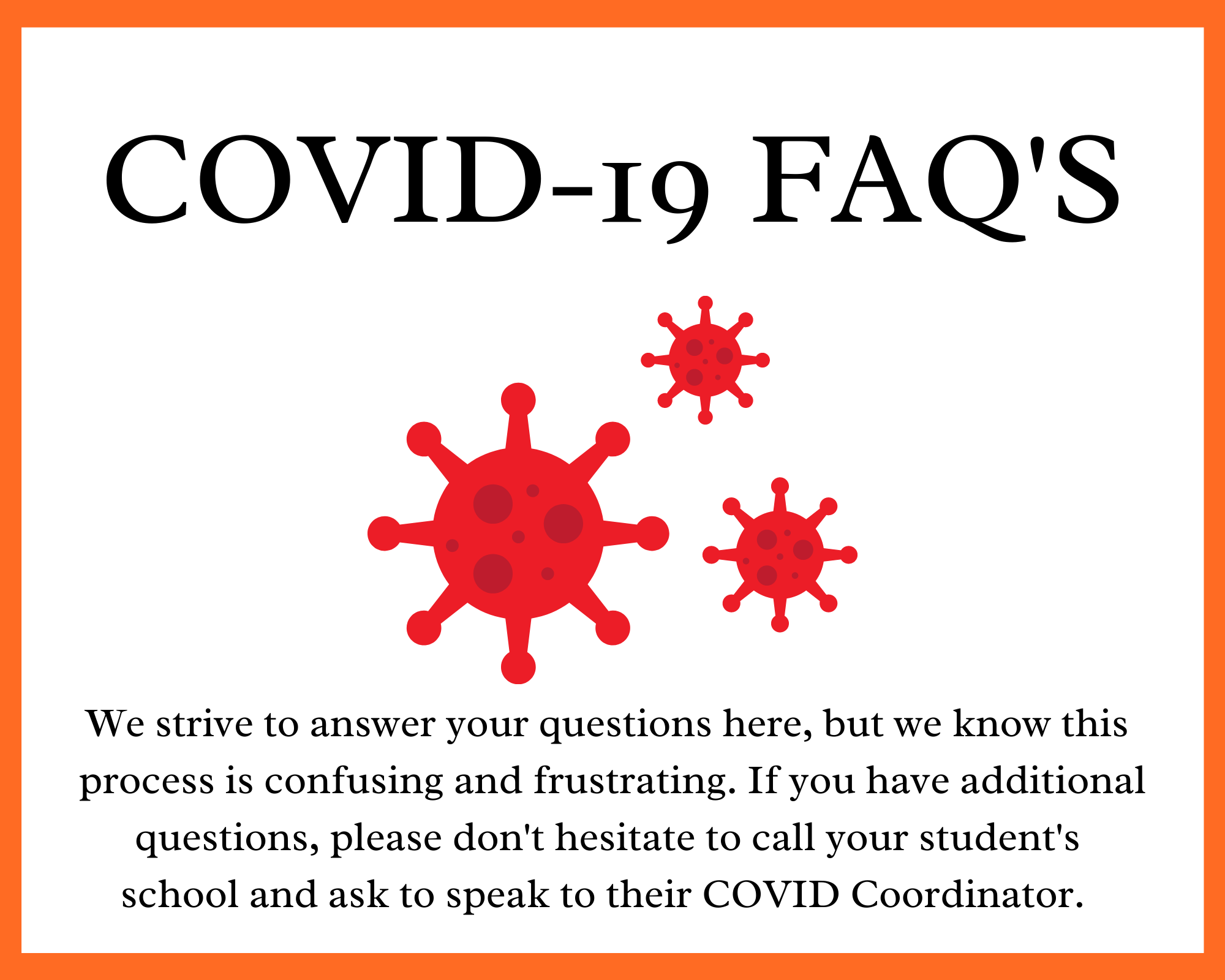 COVID-19 FAQ's