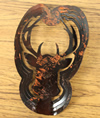 A deer head wind spinner