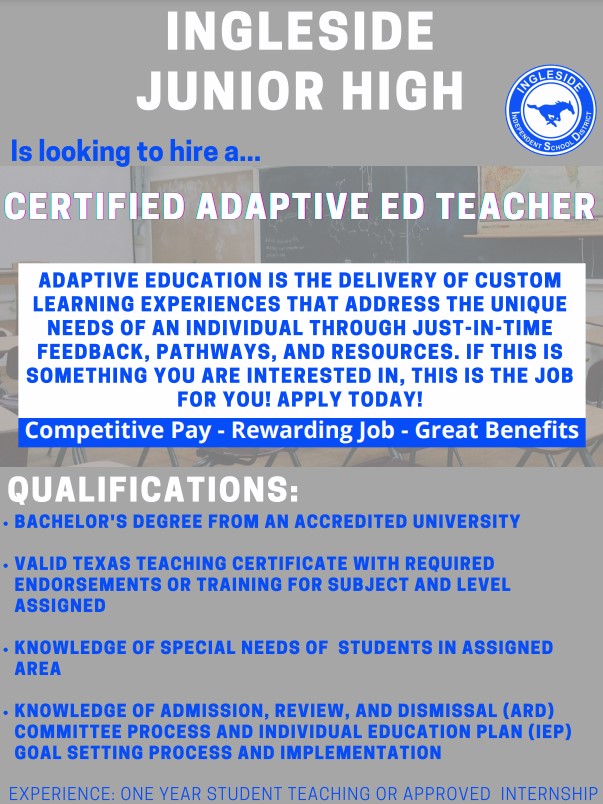 Current Openings Ingleside ISD