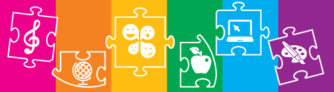 An image with puzzle pieces and many colors.