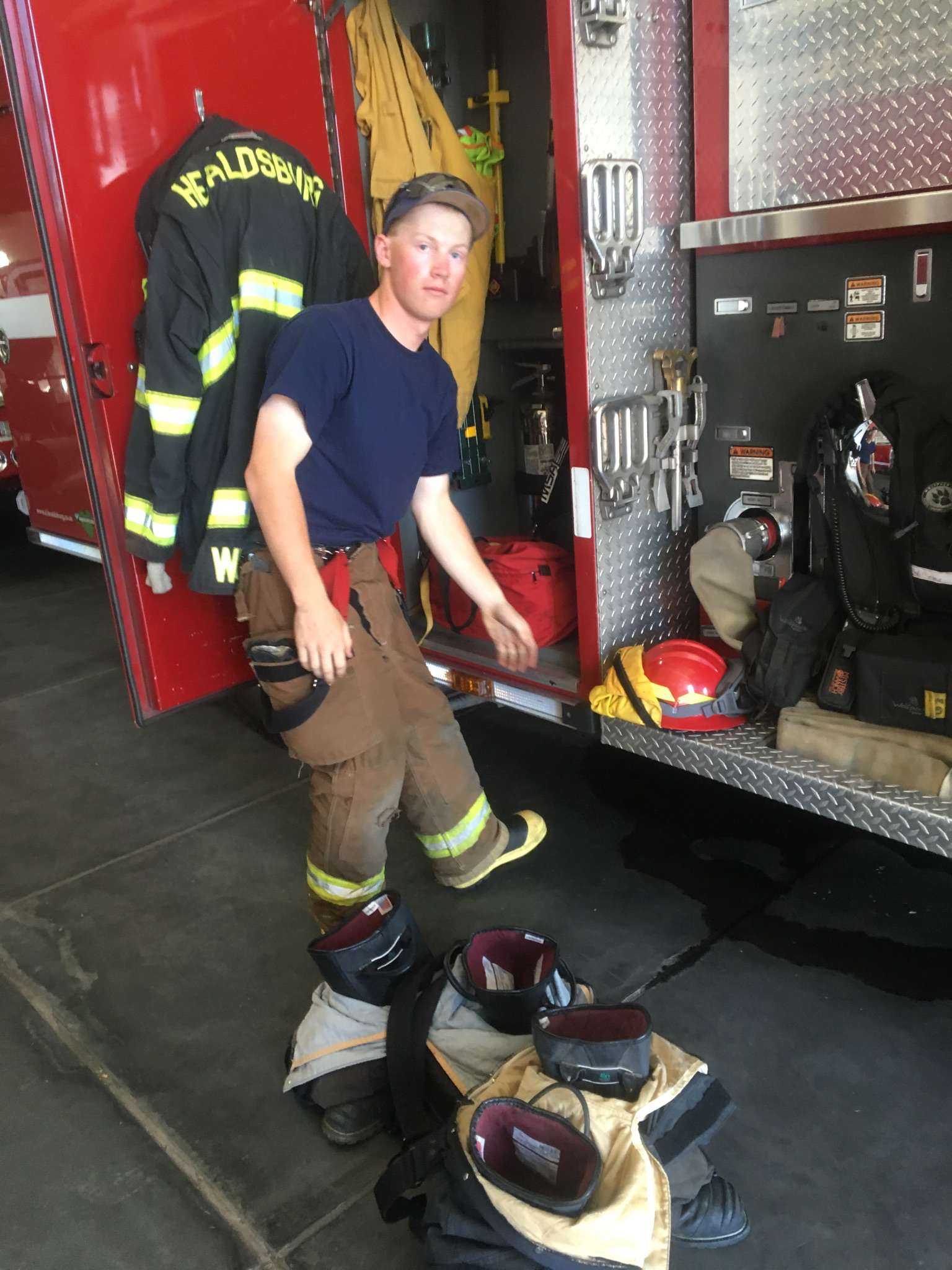 A photo of a firefighter activity.