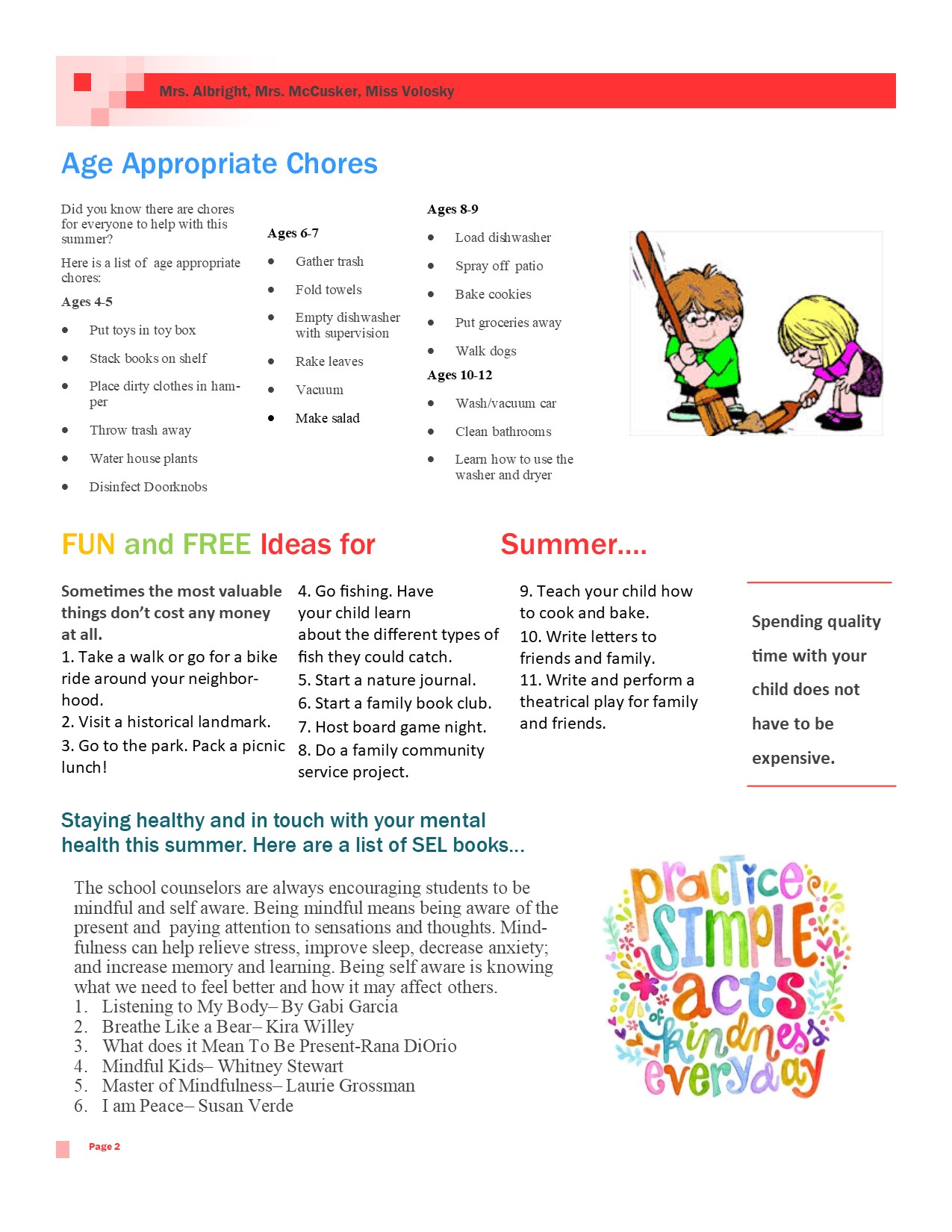 photo of age appropriate chores guide