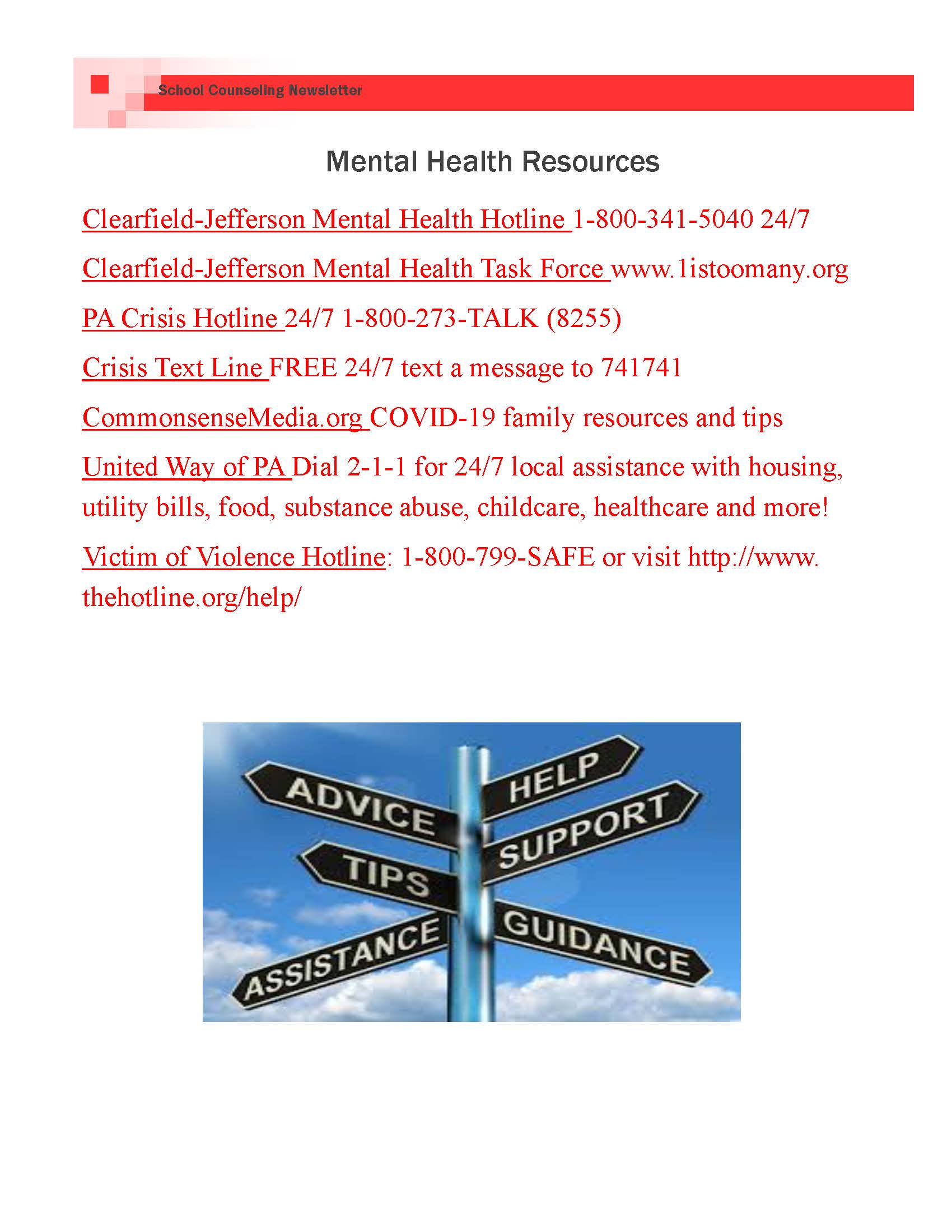mental health resources
