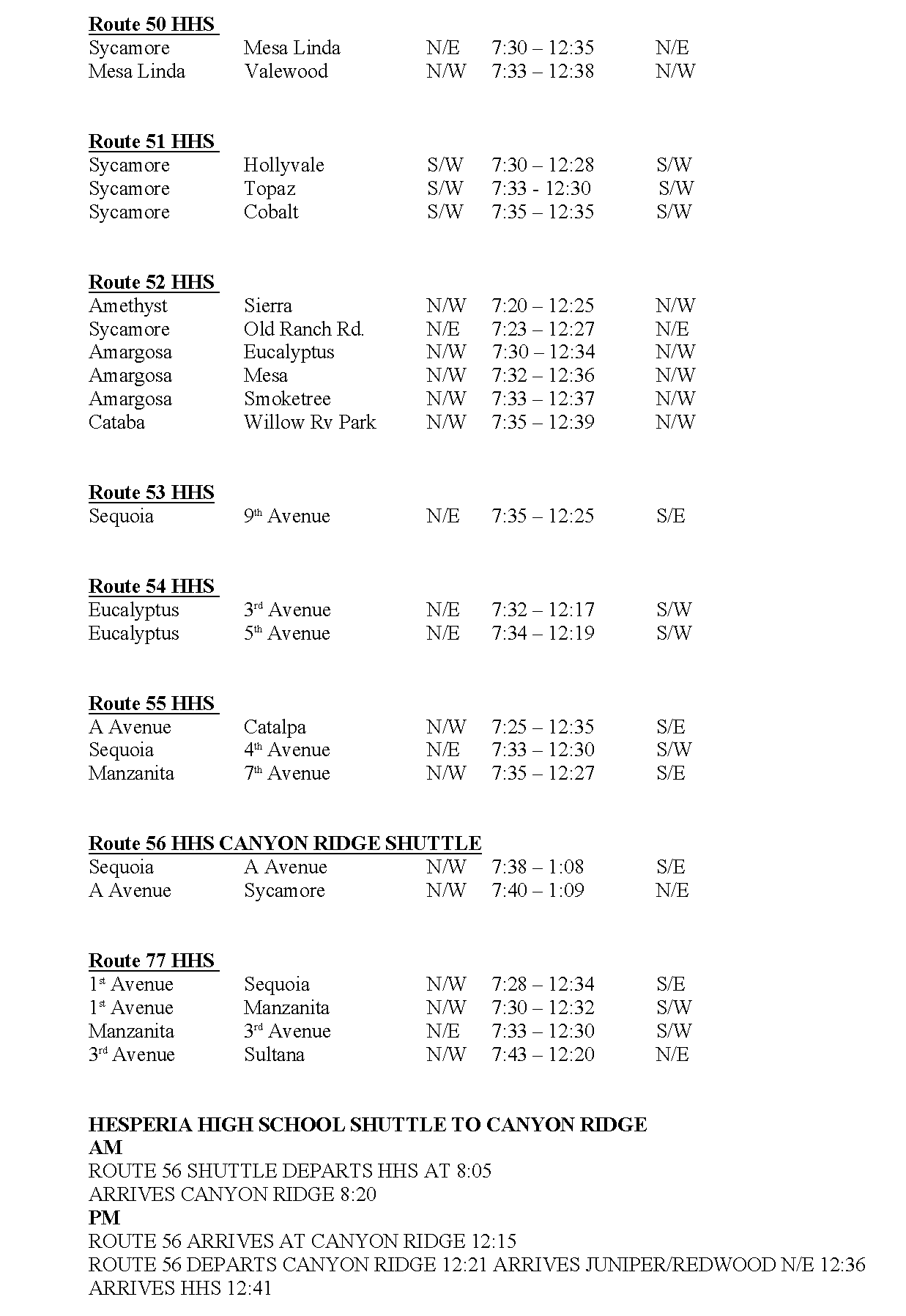hybrid bus routes