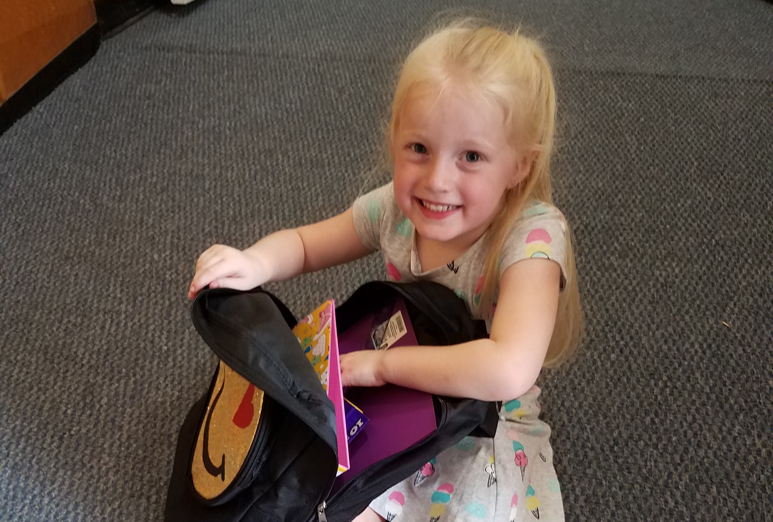 Students were able to choose a backpack and fill it with school supplies at the Expo!