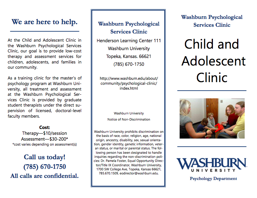 Child and Adolescent Clinic Brochure - Outside