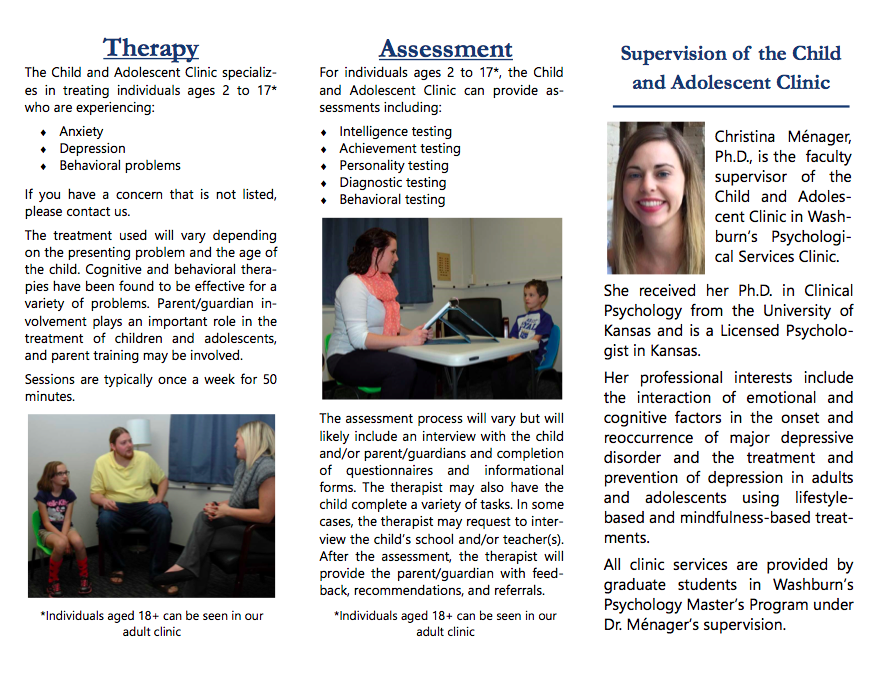 Child and Adolescent Clinic Brochure - Inside