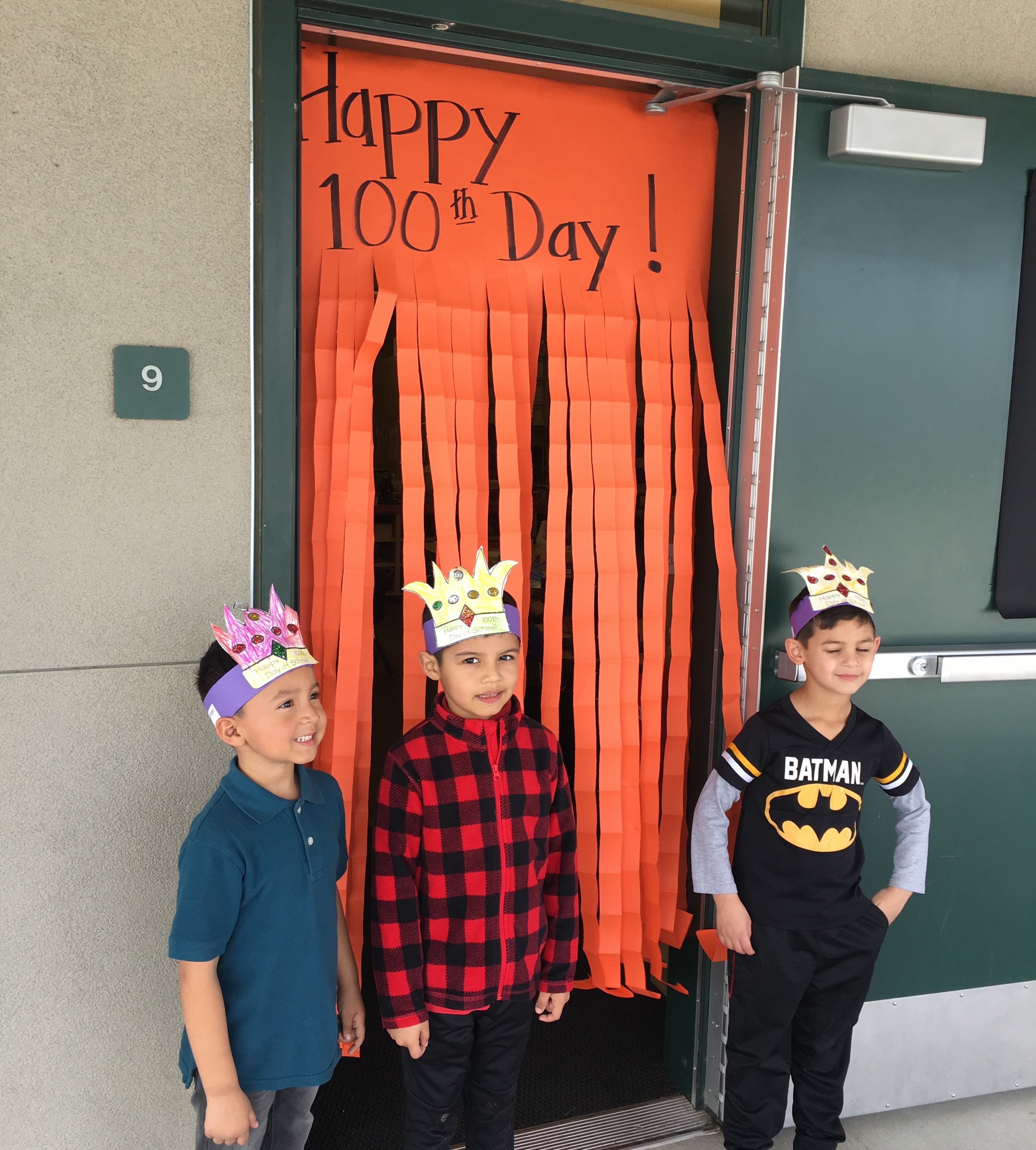 Students wearing different funny looking glasses and the teachers dressed up as elderly for the day.
