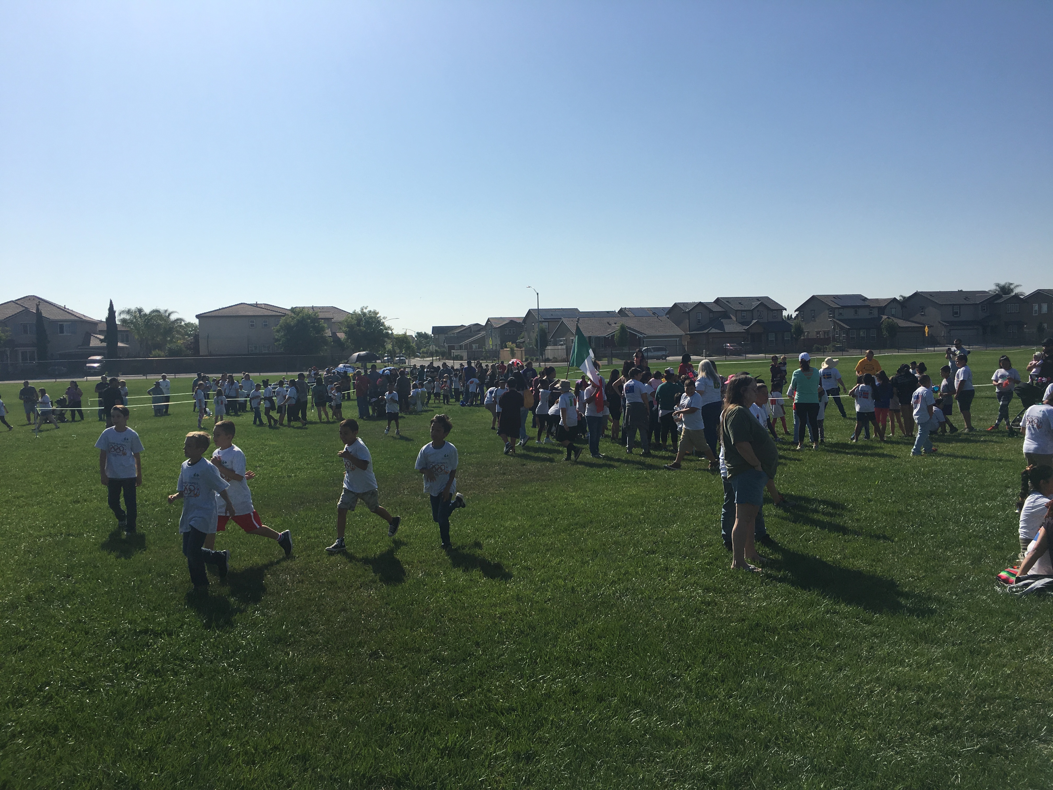 Photos of the School Olympics with the students and teachers participating