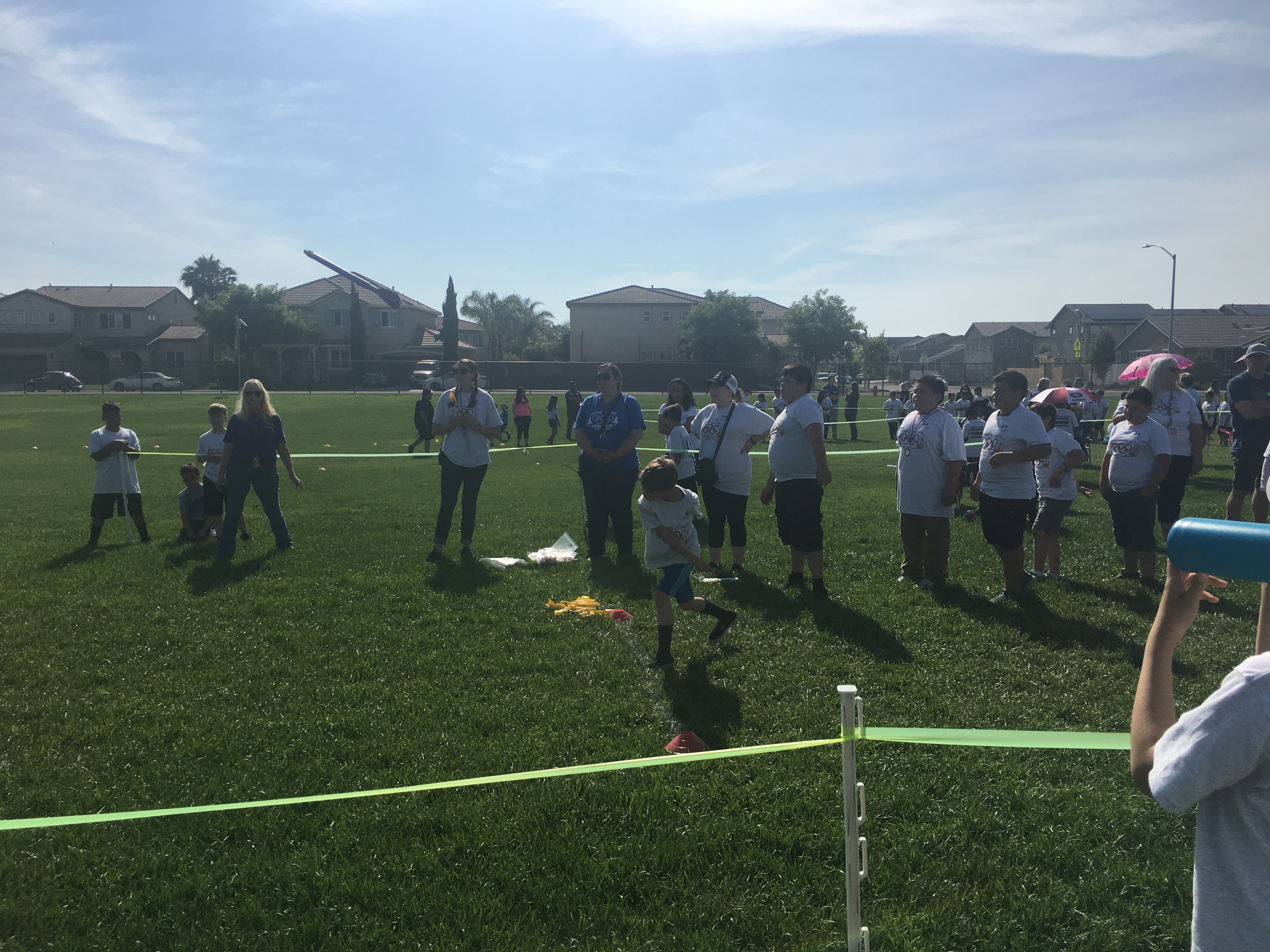 Photos of the School Olympics with the students and teachers participating