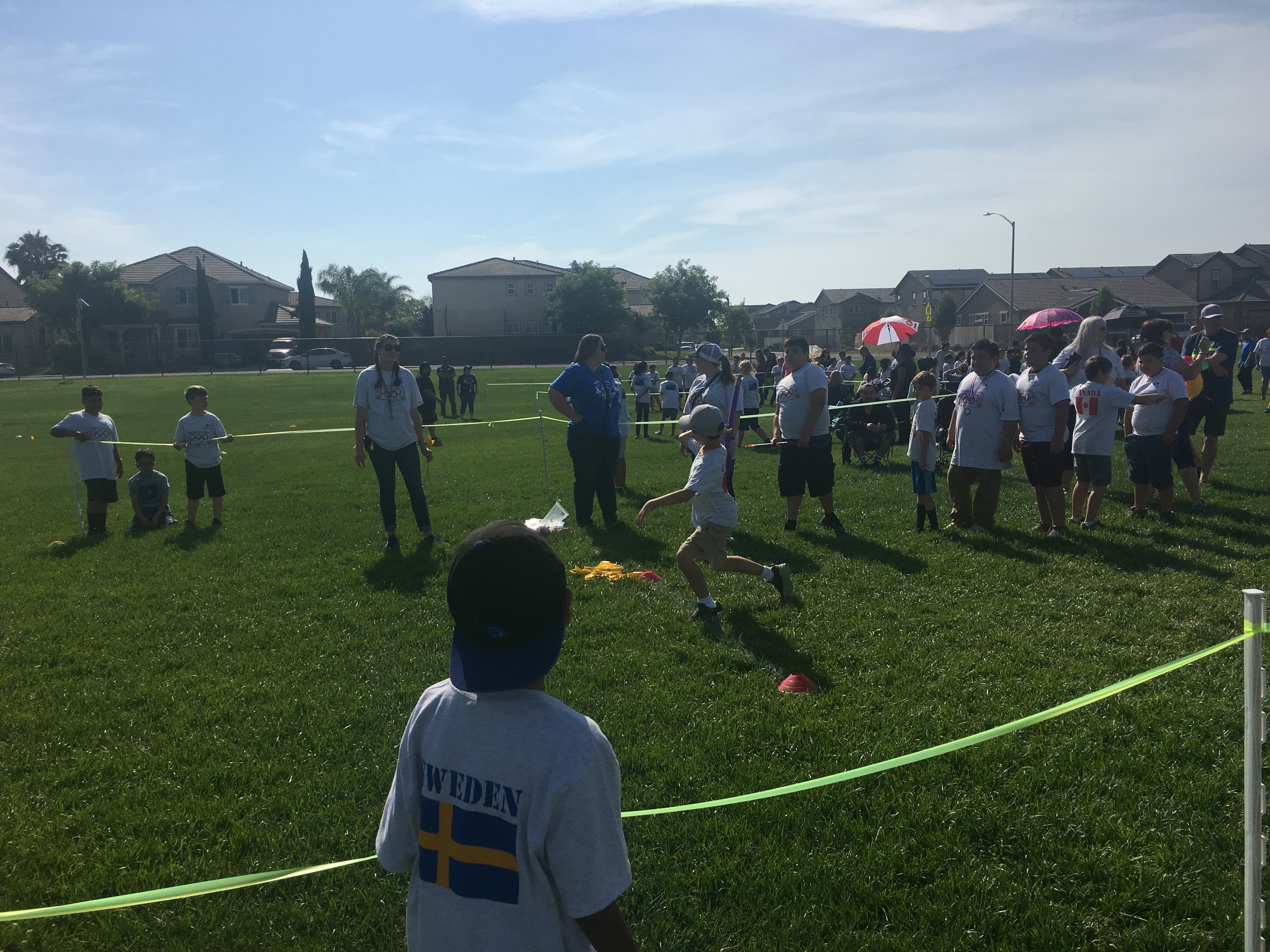 Photos of the School Olympics with the students and teachers participating