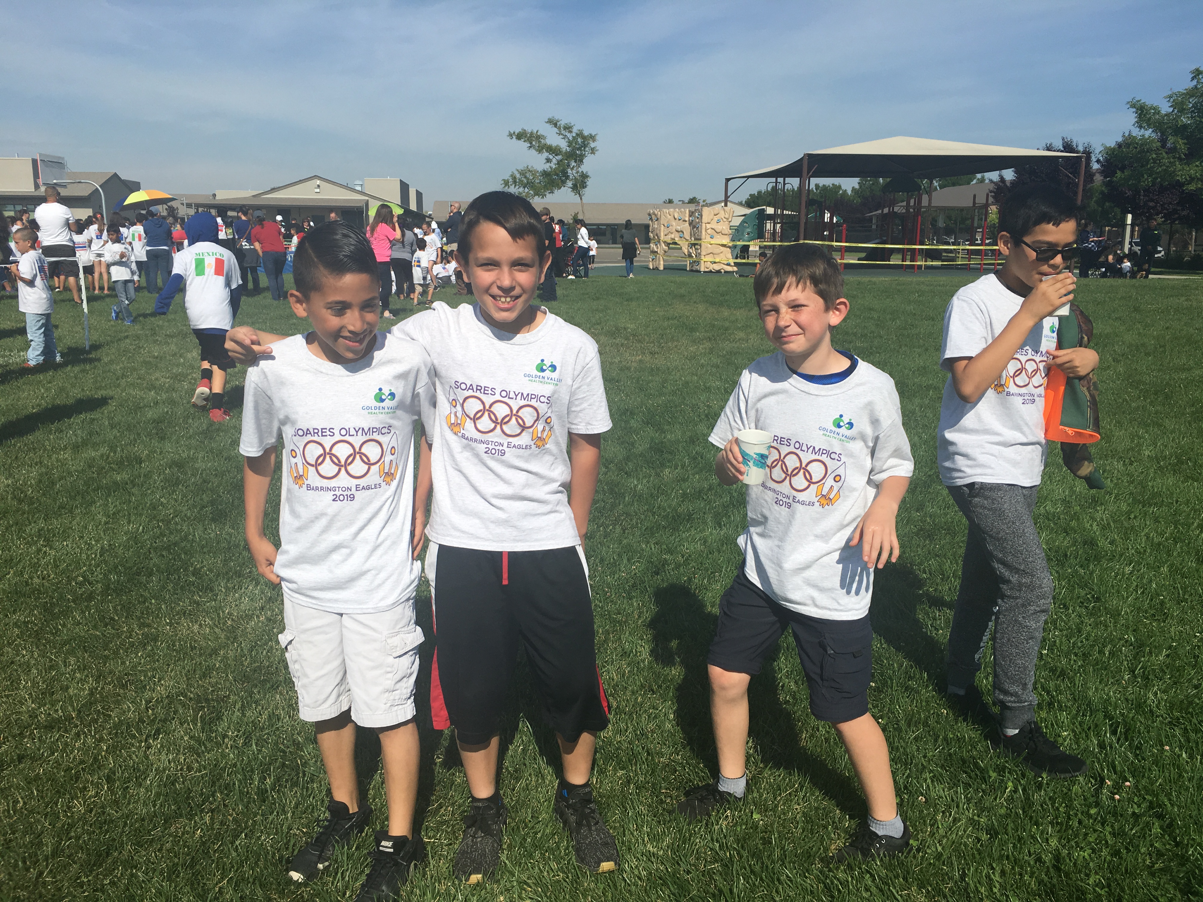 Photos of the School Olympics with the students and teachers participating