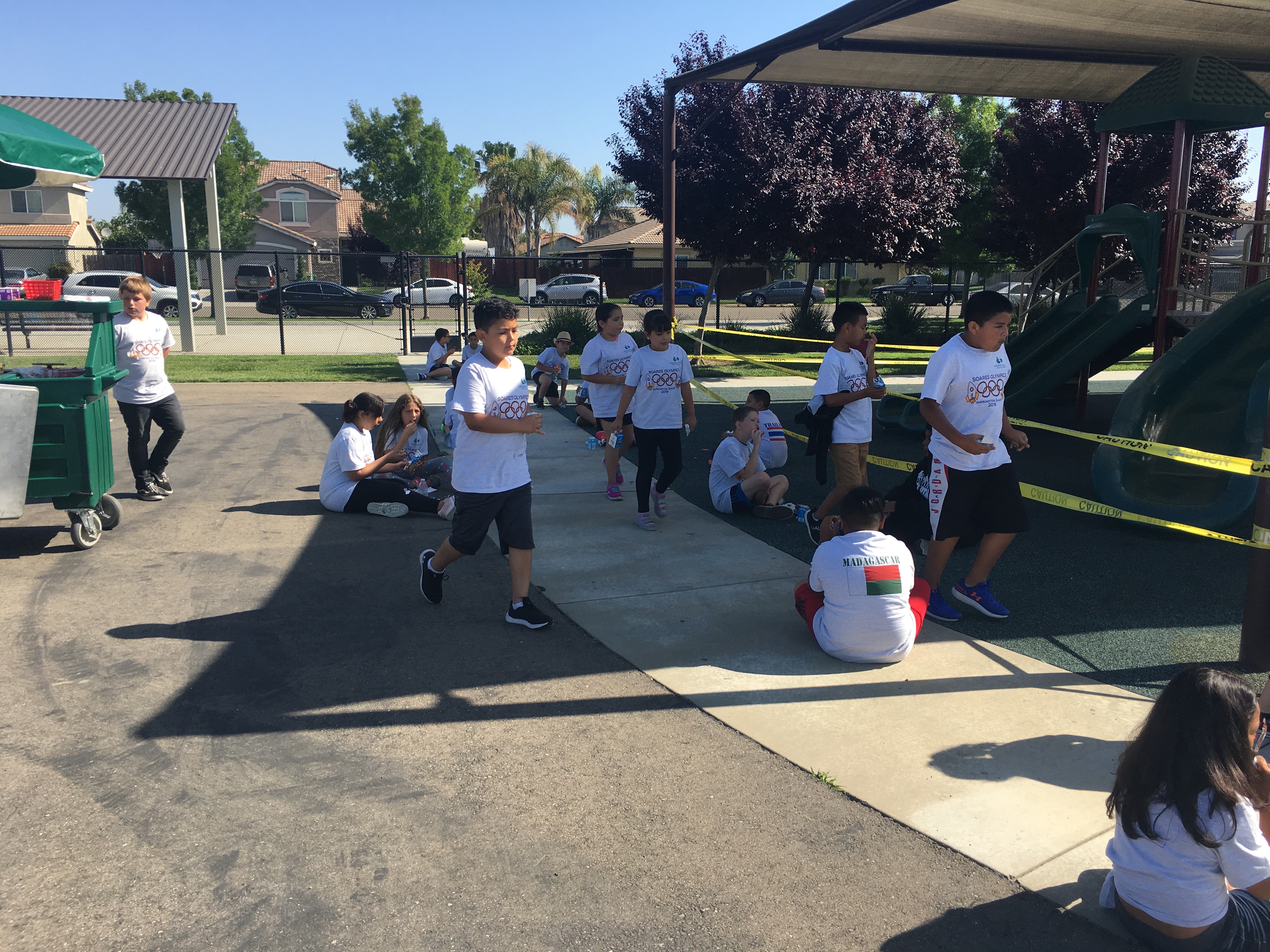 Photos of the School Olympics with the students and teachers participating