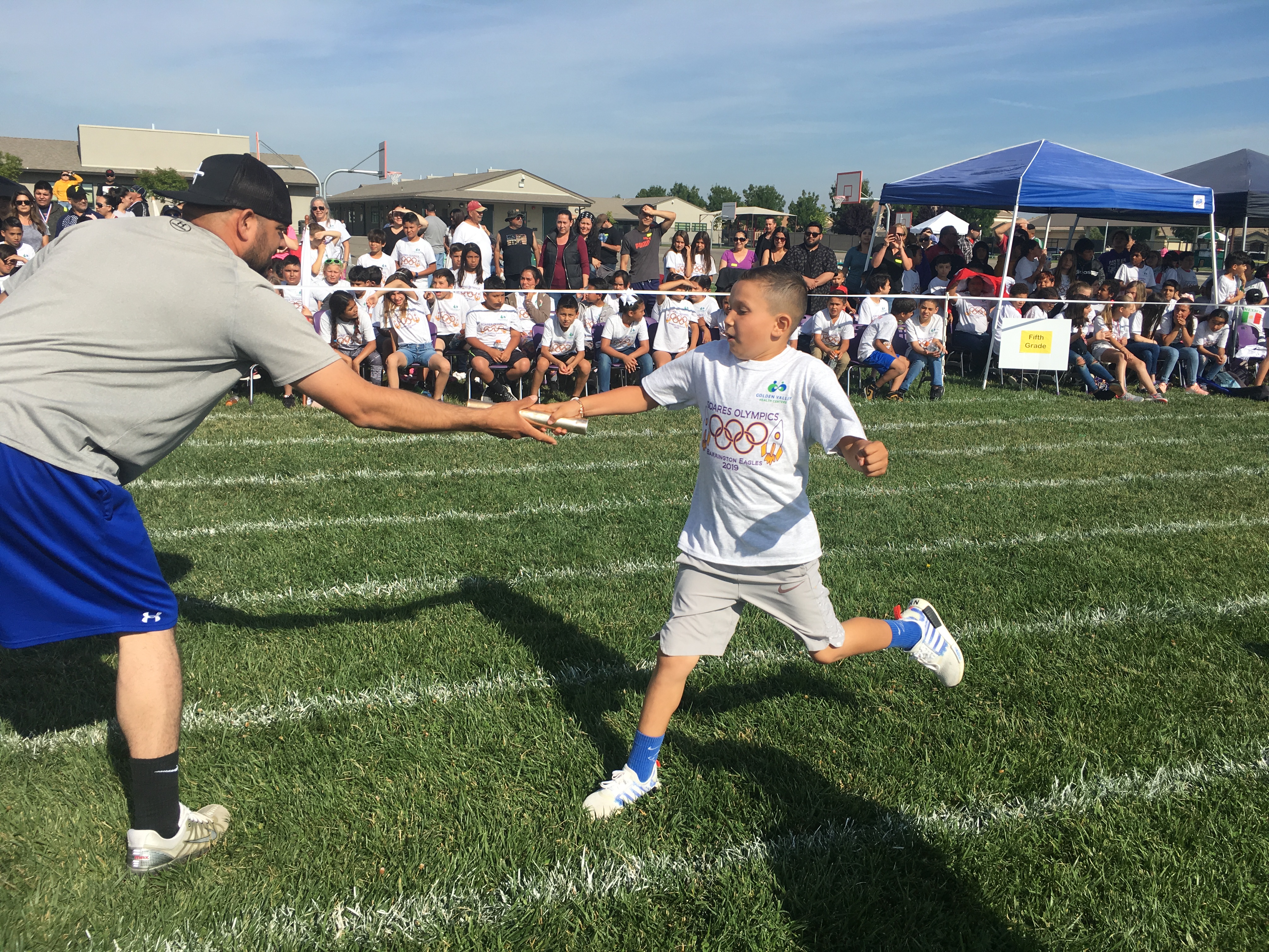 Photos of the School Olympics with the students and teachers participating