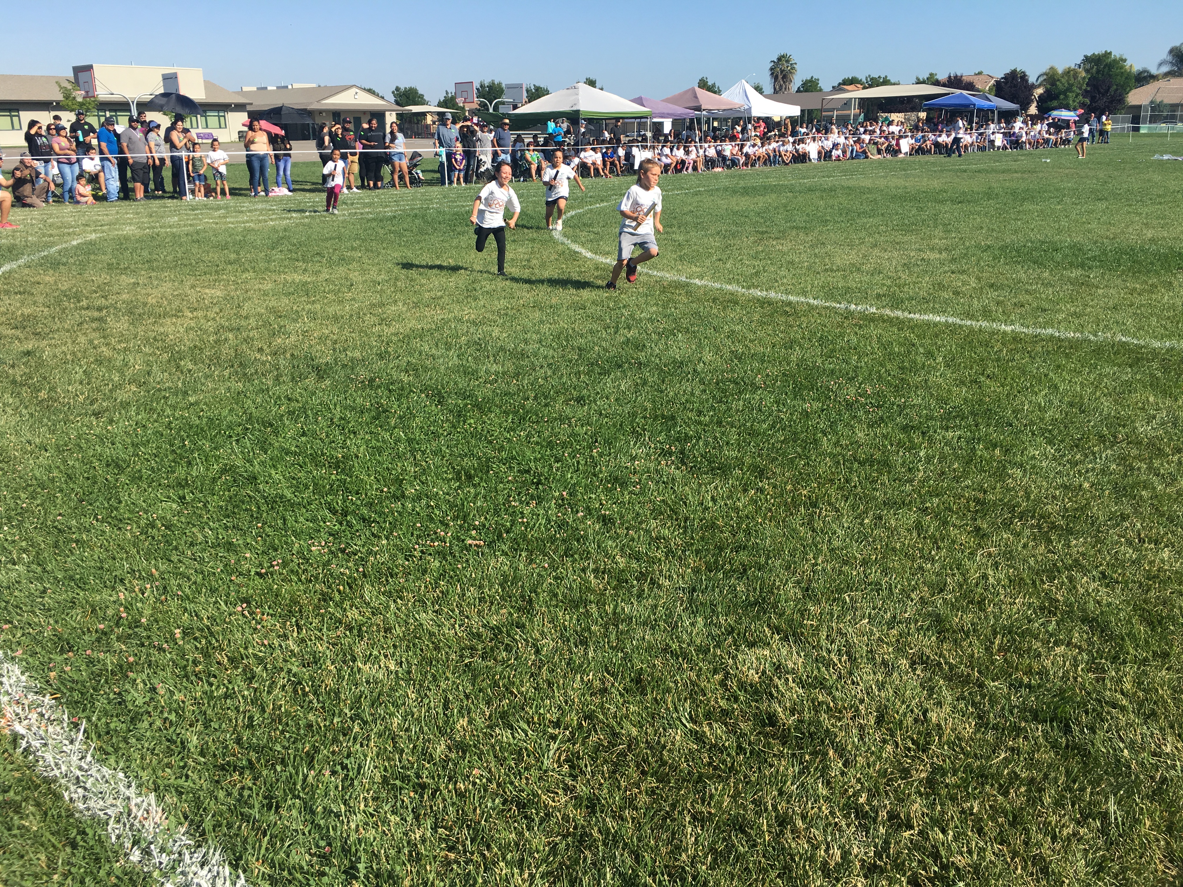 Photos of the School Olympics with the students and teachers participating