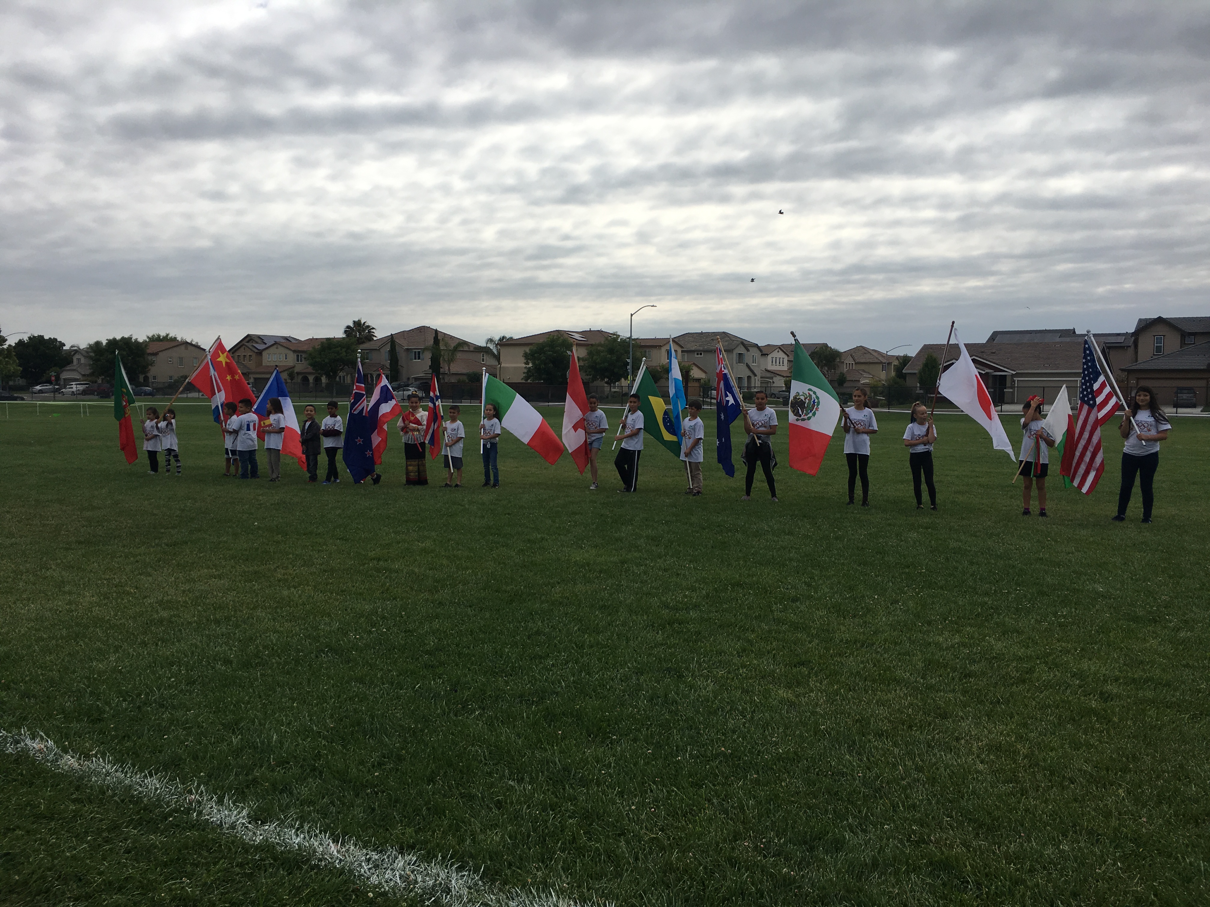 The students all enjoying different activities during their Mini-Olympics