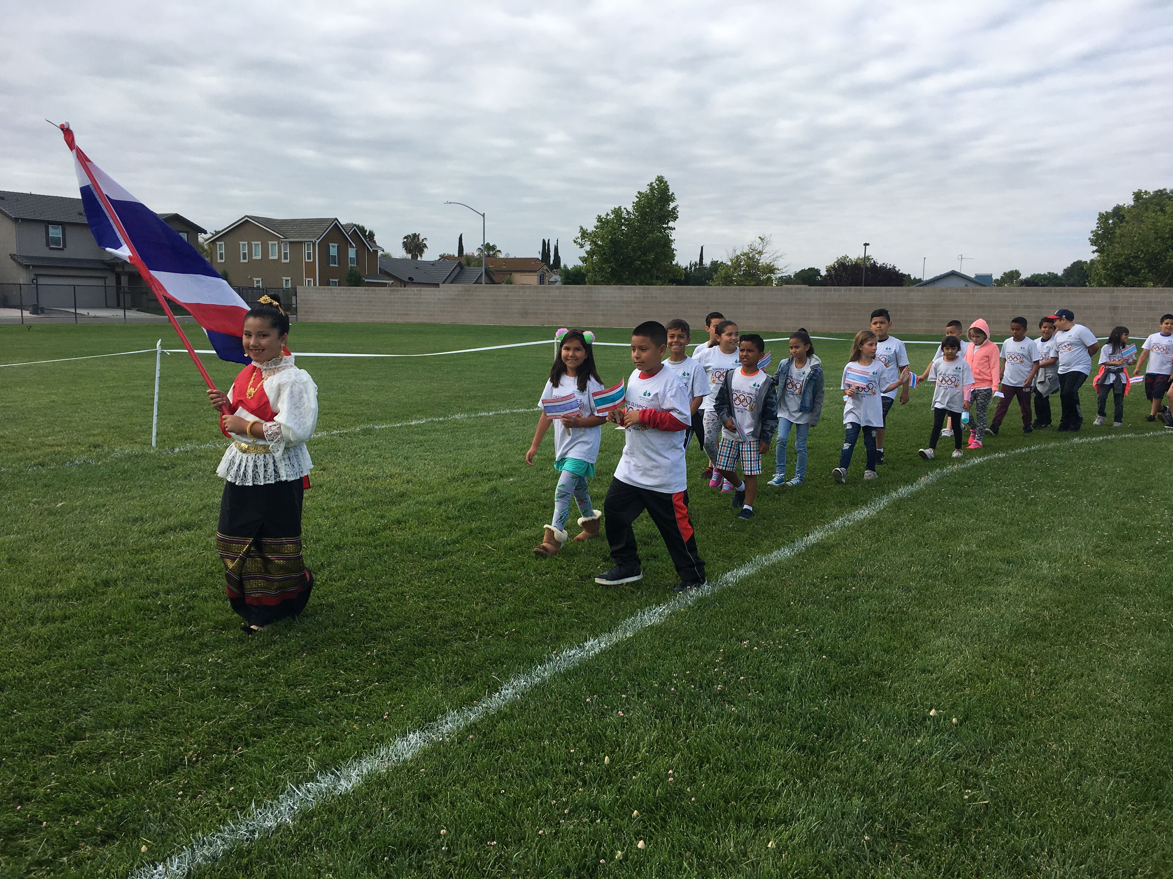 The students all enjoying different activities during their Mini-Olympics