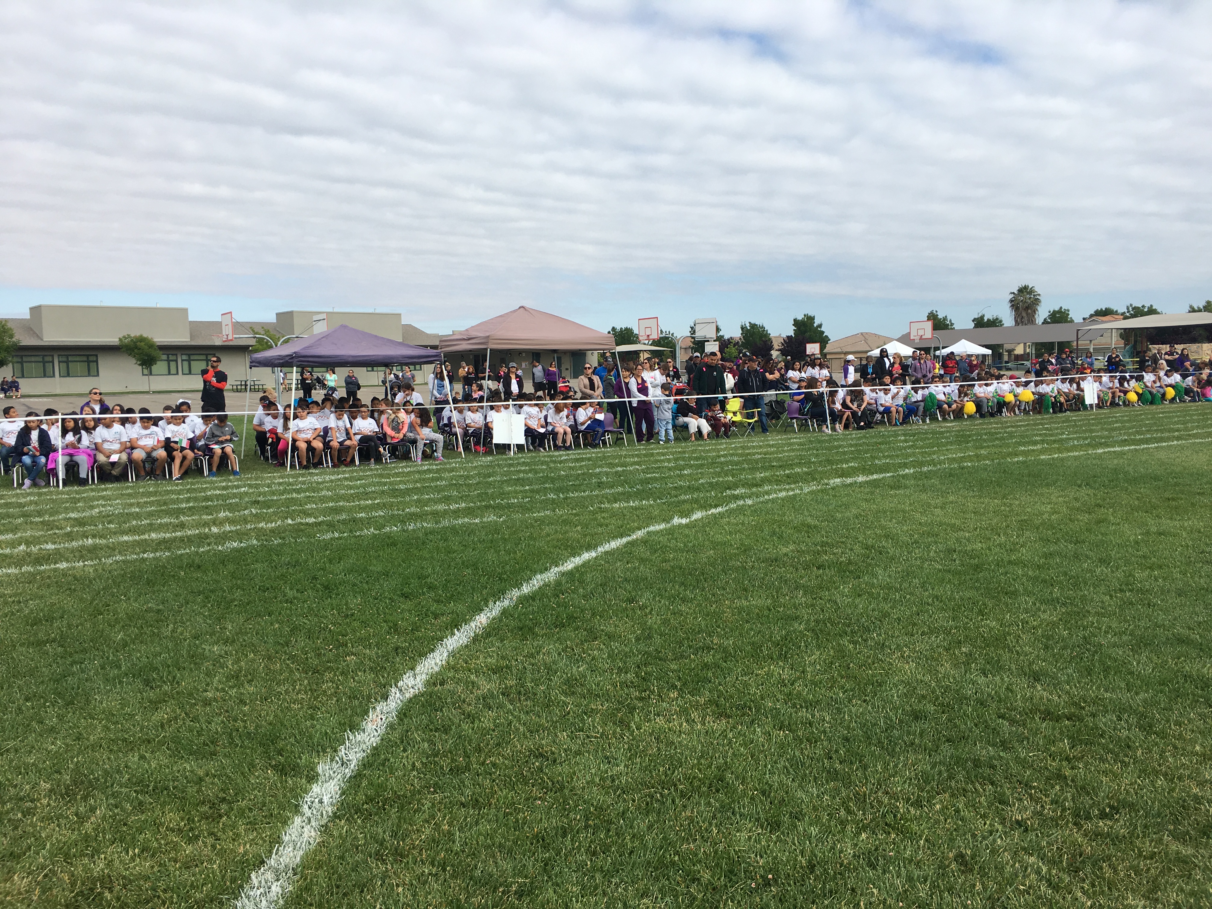 The students all enjoying different activities during their Mini-Olympics