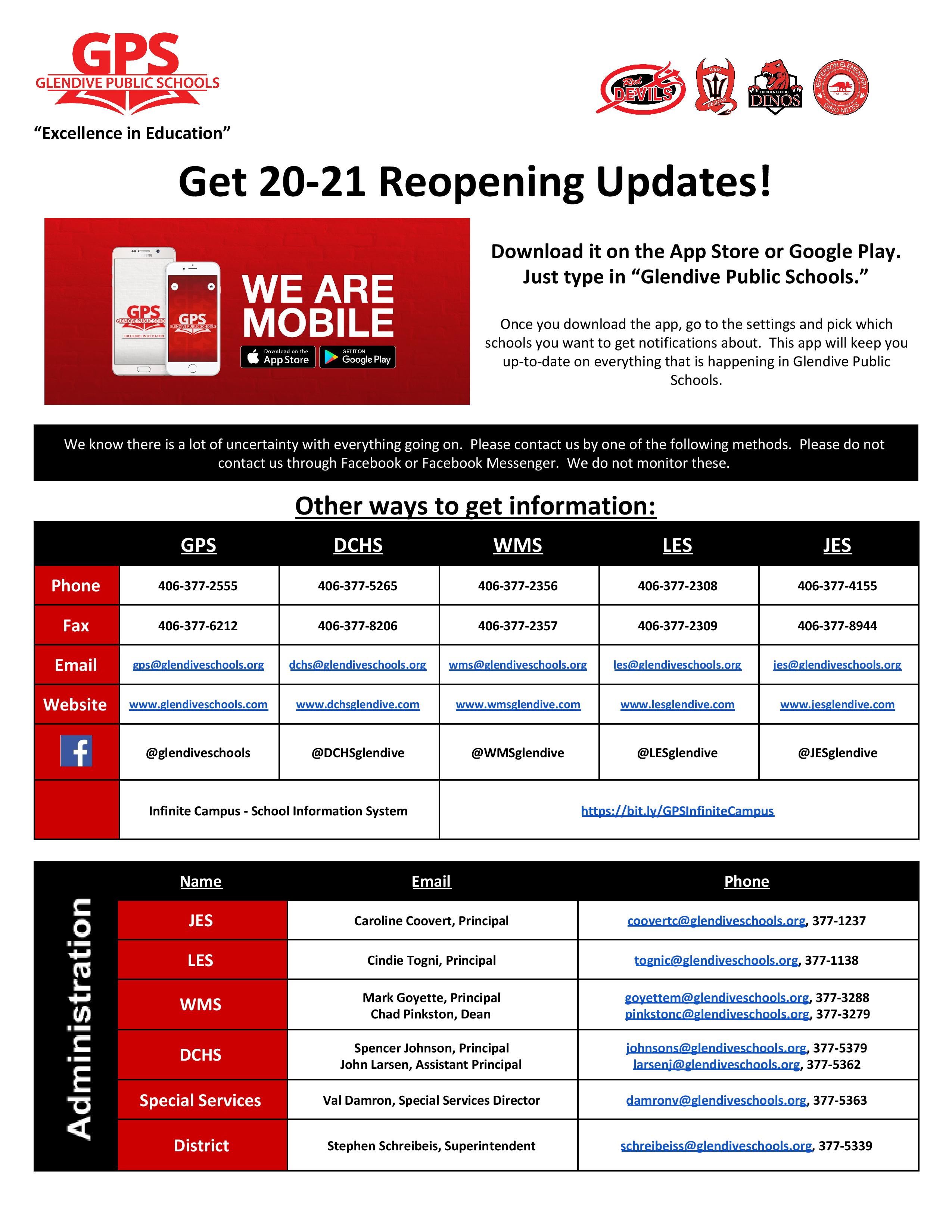Reopening Updated