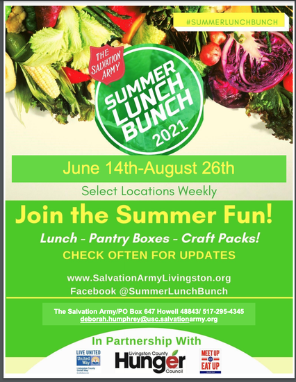 Summer Lunch Buddies information