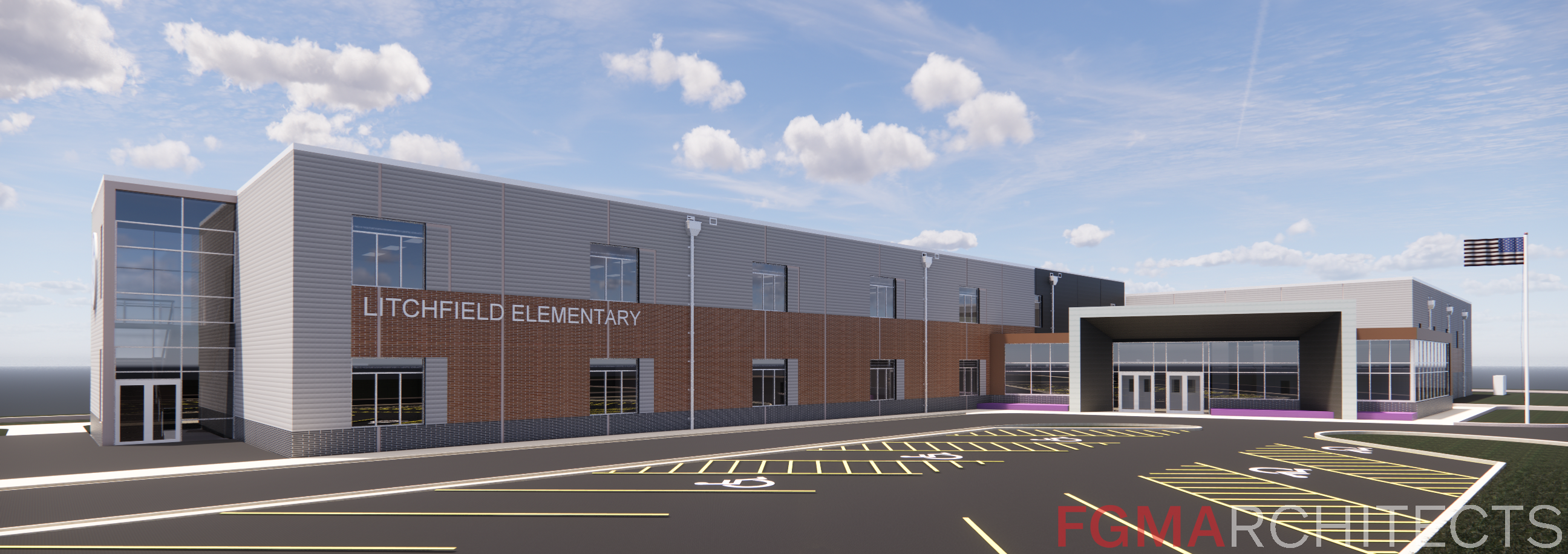 Rendering of new state street school project