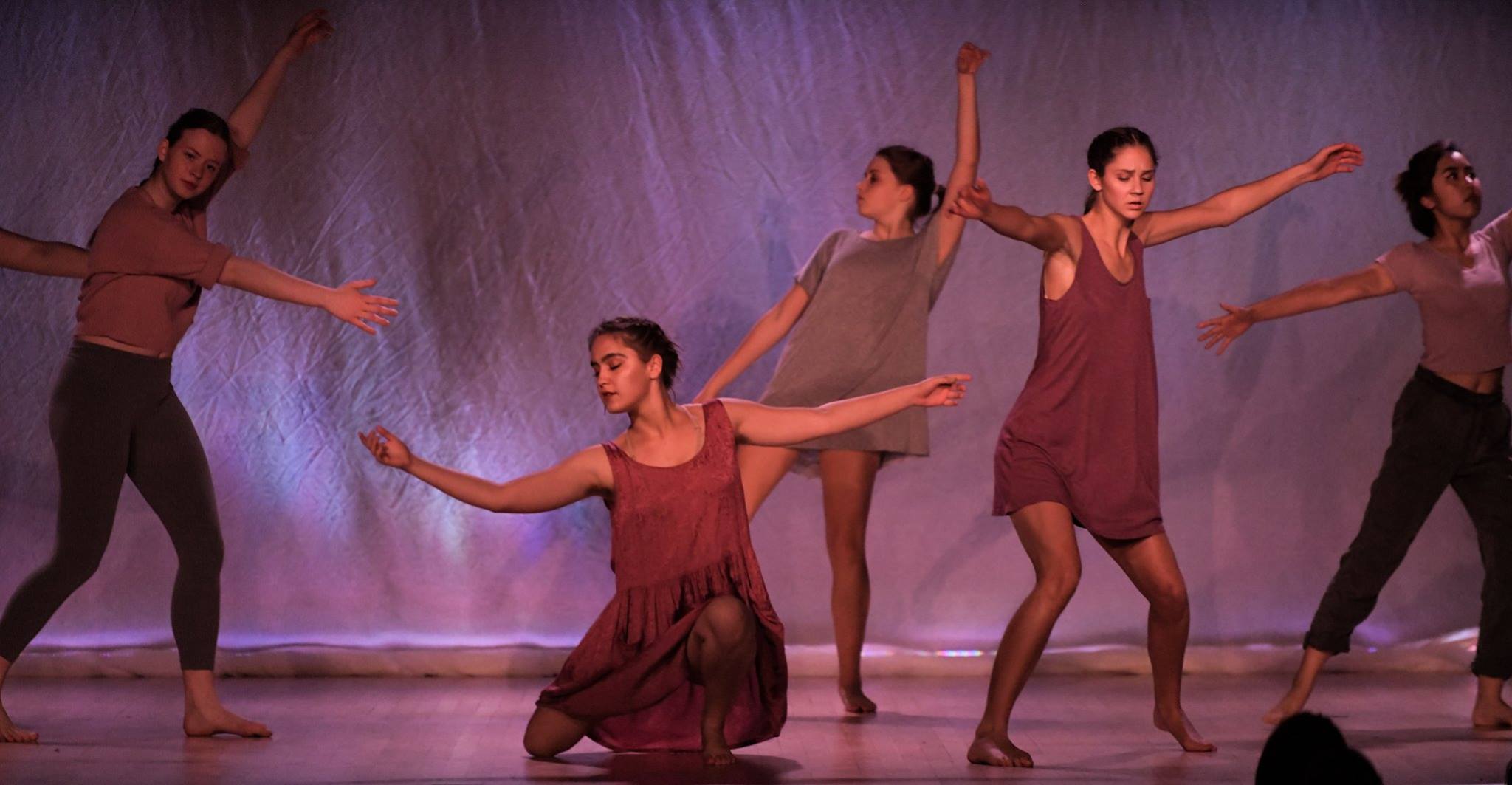 A contemporary dance performance in the theatre