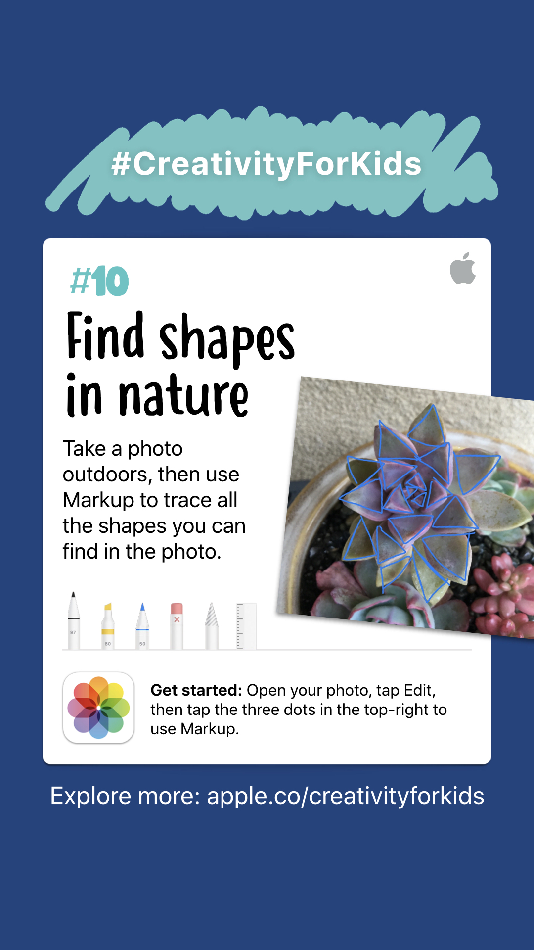 Creative activities 1-10 for kids to make with iPads