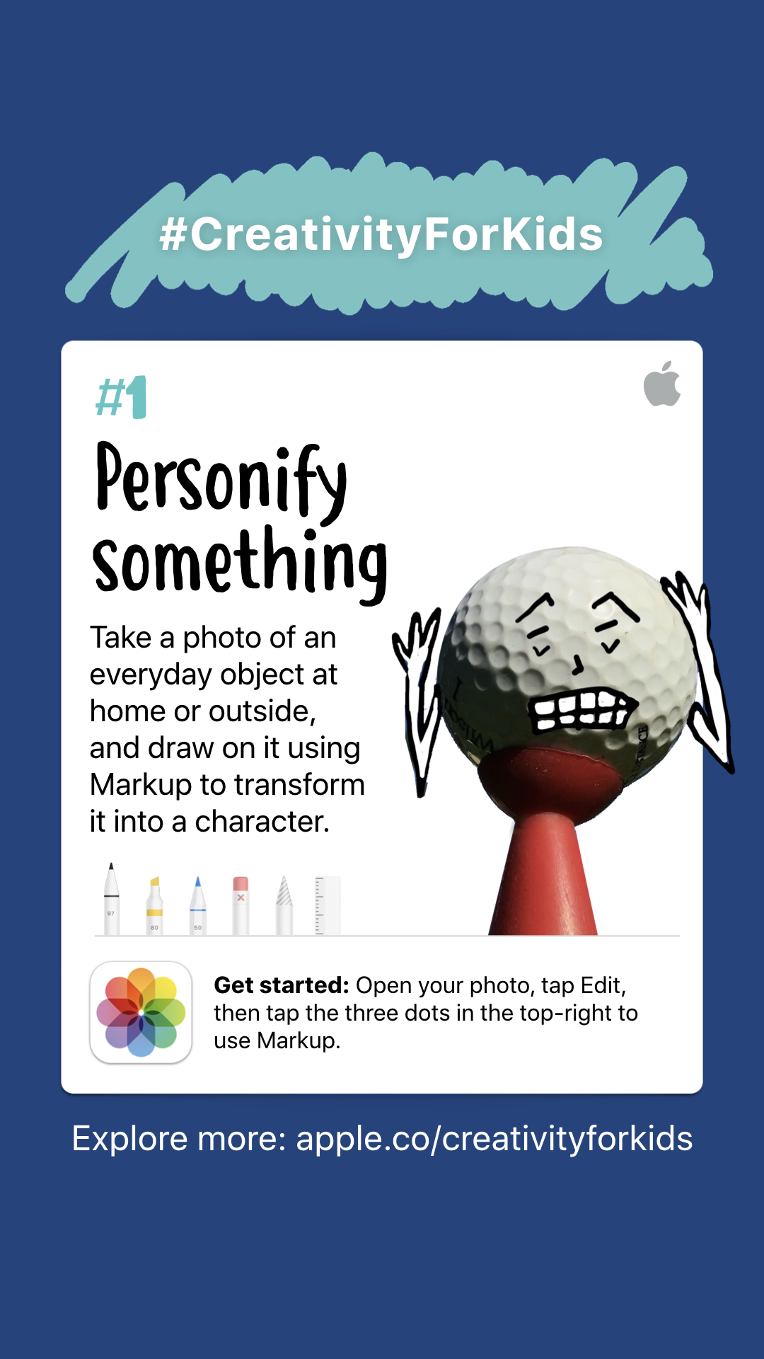 Creative activities 1-10 for kids to make with iPads