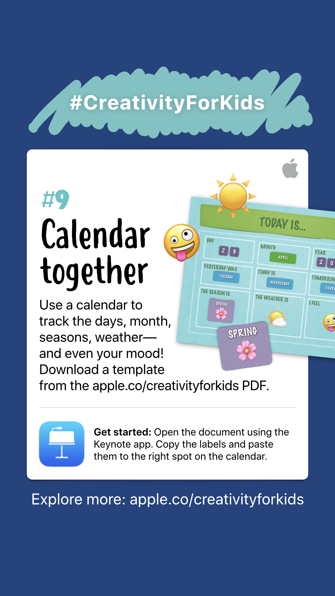 Creative activities 1-10 for kids to make with iPads