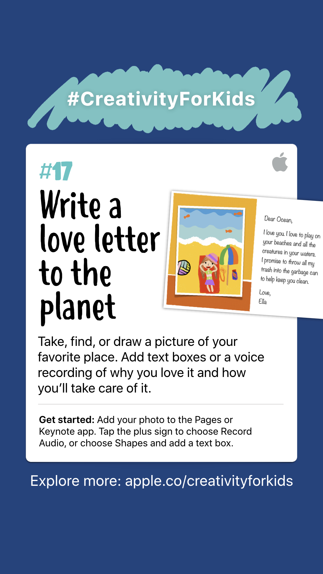 Creative activities 1-10 for kids to make with iPads
