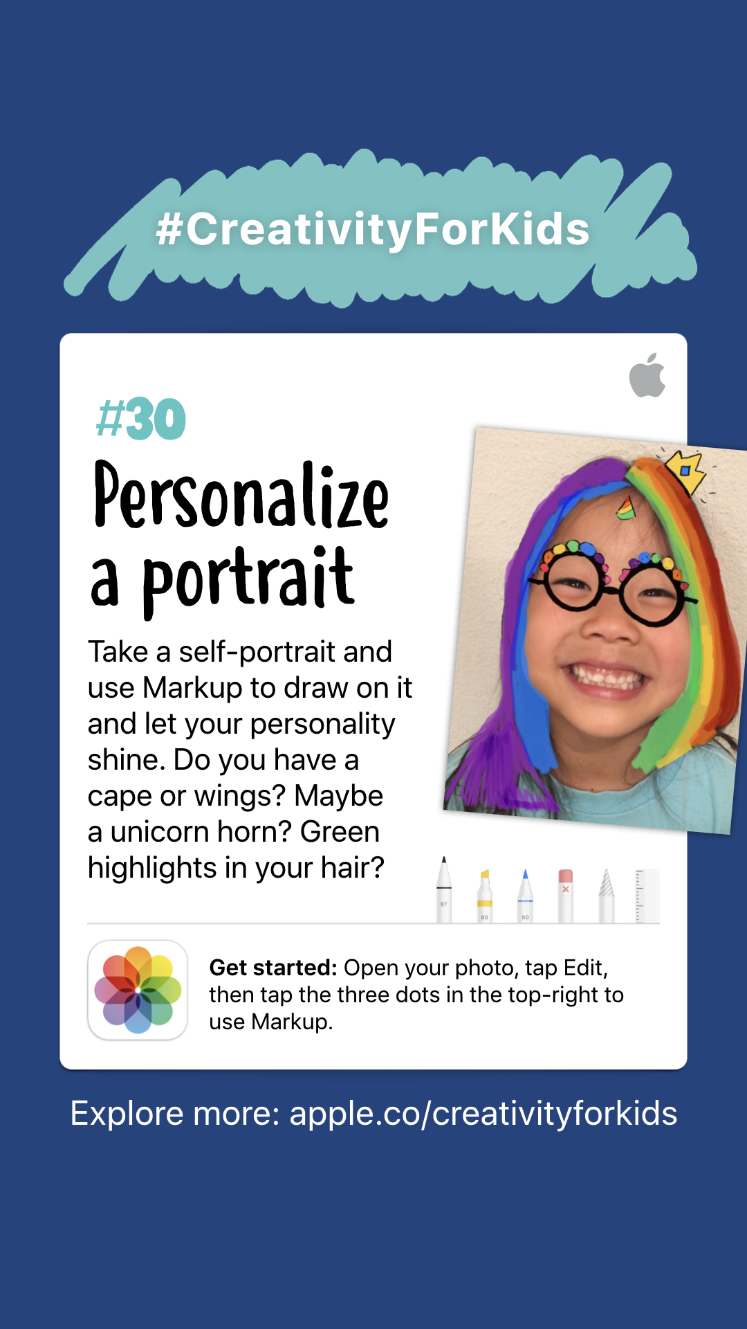 Creative activities 1-10 for kids to make with iPads