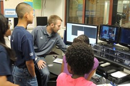 A teacher working on their virtual program