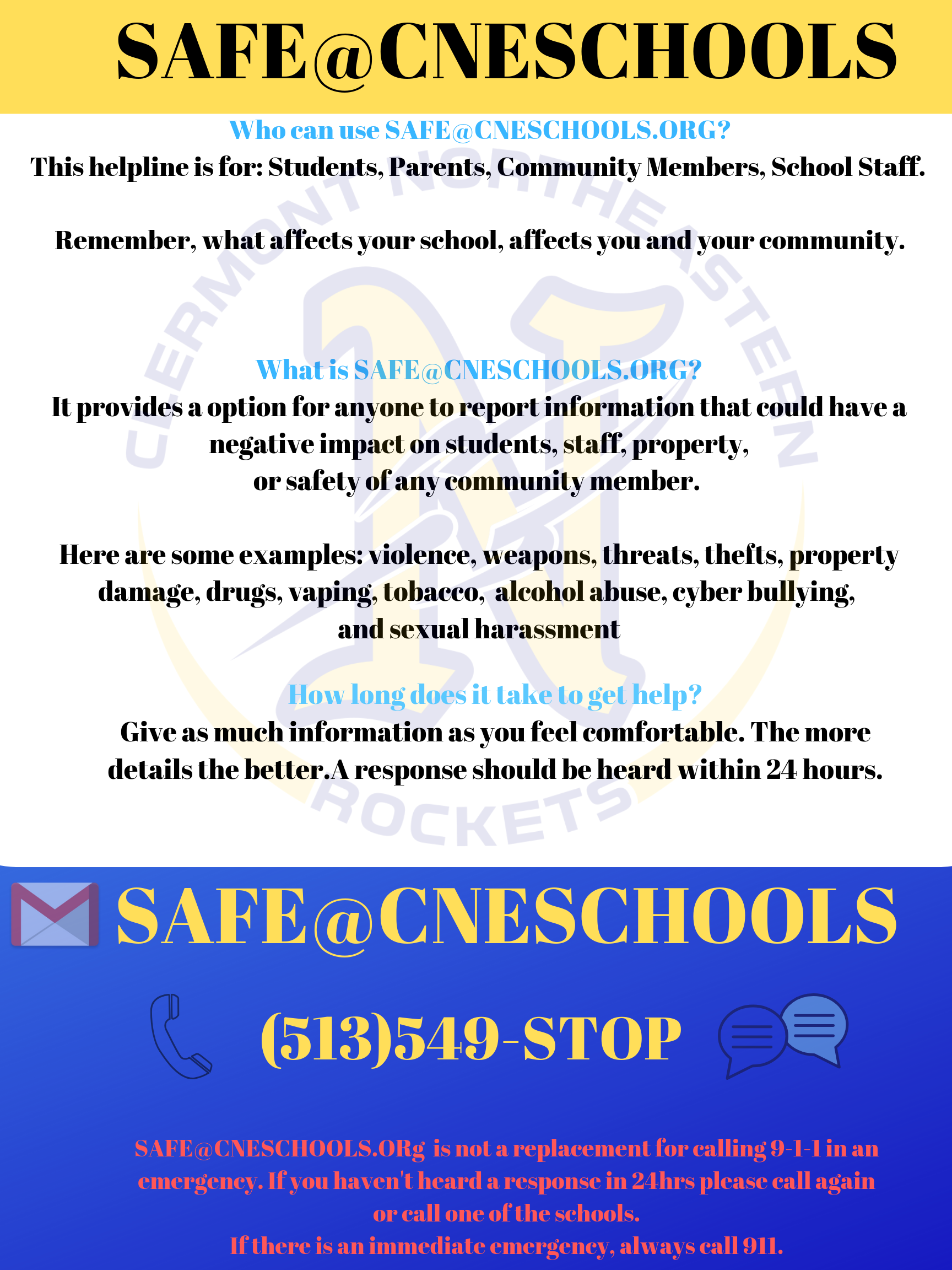SAFE@CNESCHOOLS INFO
